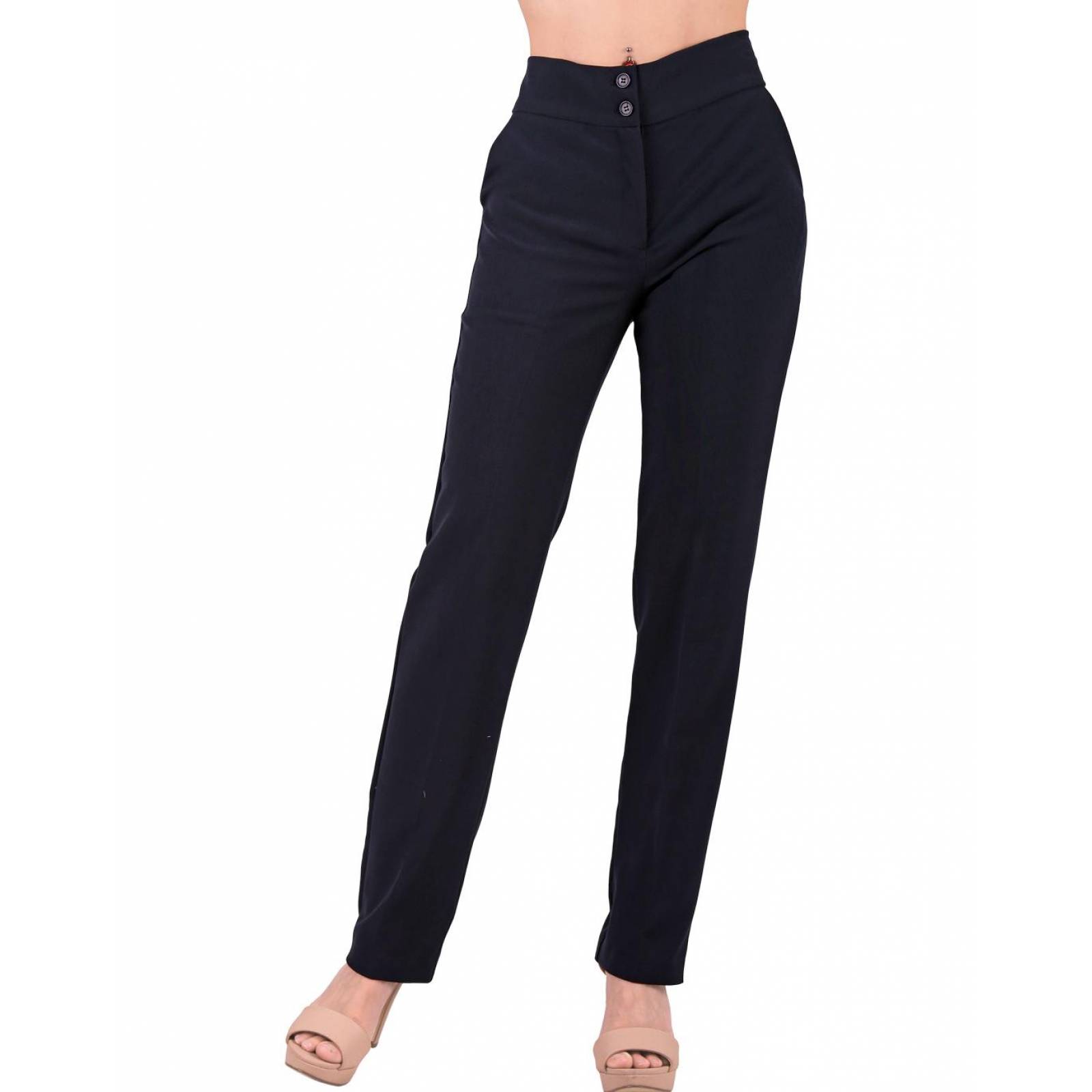 Pantalón Mujer Vestir Recto Azul Stfashion 79304060 