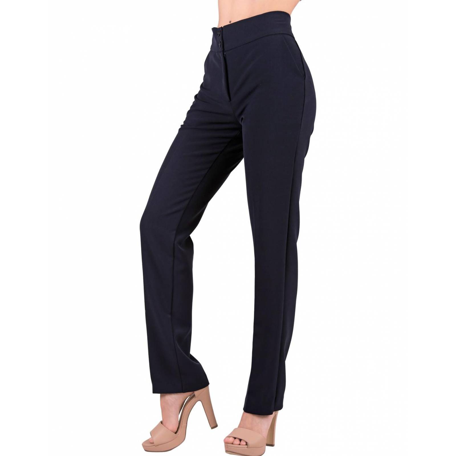 Pantalón Mujer Vestir Recto Azul Stfashion 79304060 
