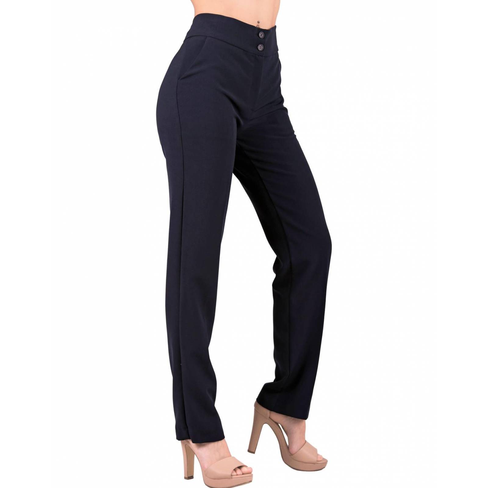 Pantalón Mujer Vestir Recto Azul Stfashion 79304060 