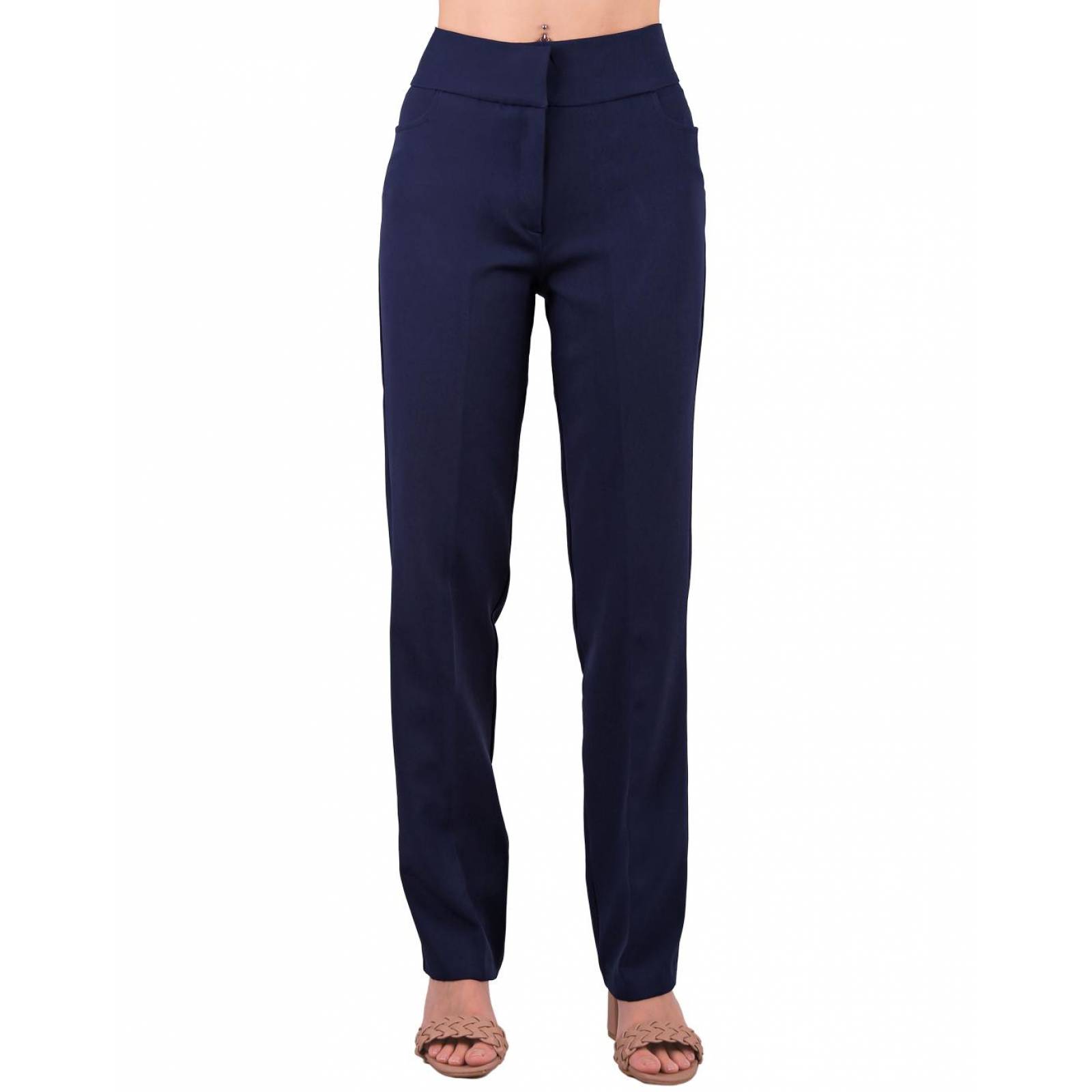 Pantalón Vestir Mujer Stfashion Azul 79304071 Spandex 