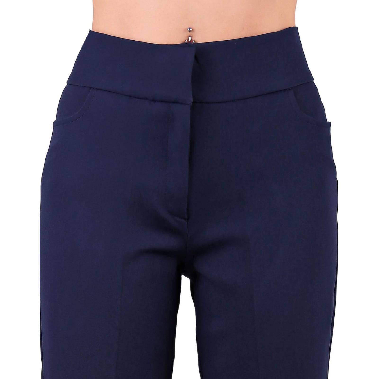 Pantalón Vestir Mujer Stfashion Azul 79304071 Spandex 