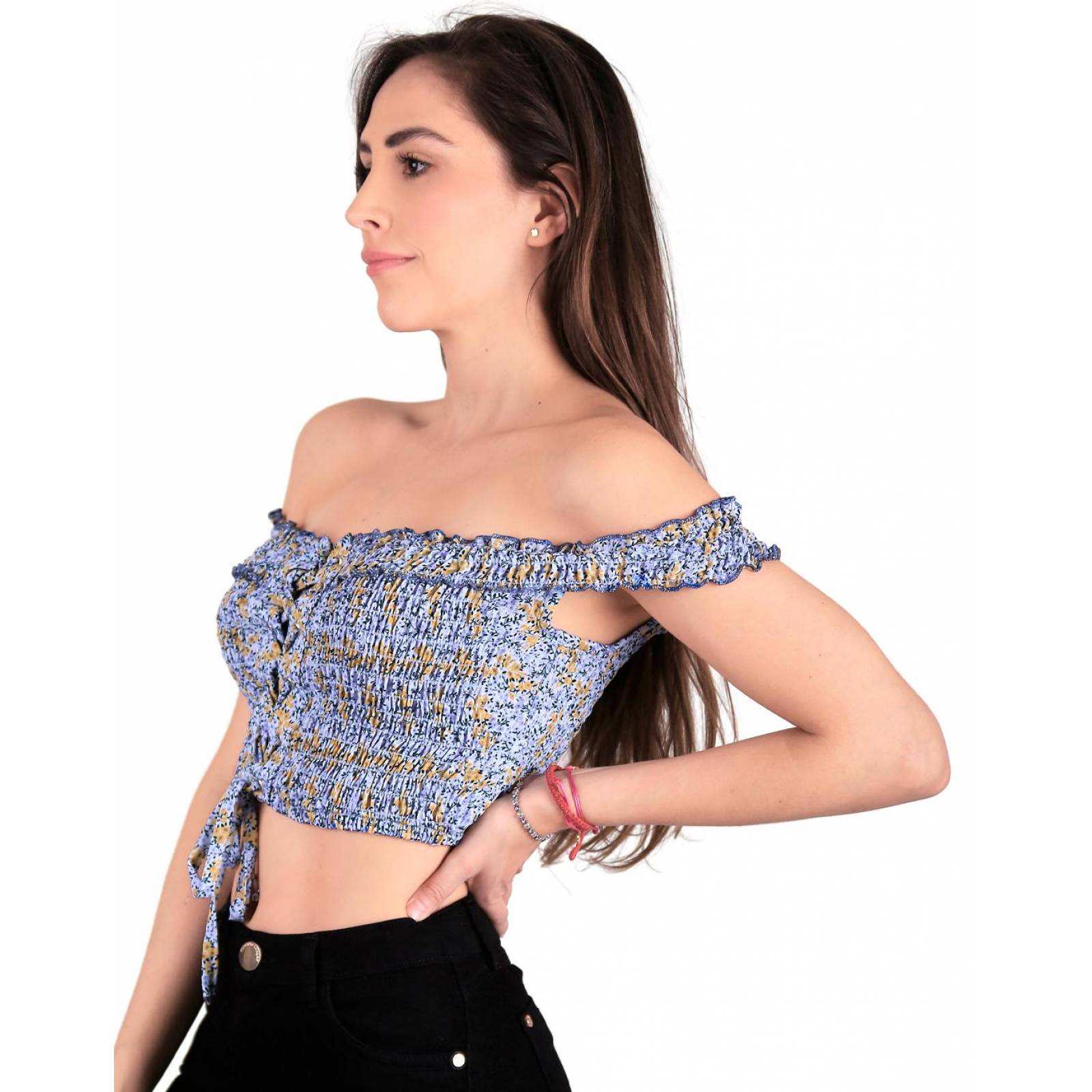 Blusa Juvenil Mujer Stfashion Azul 52404202 Rayón 