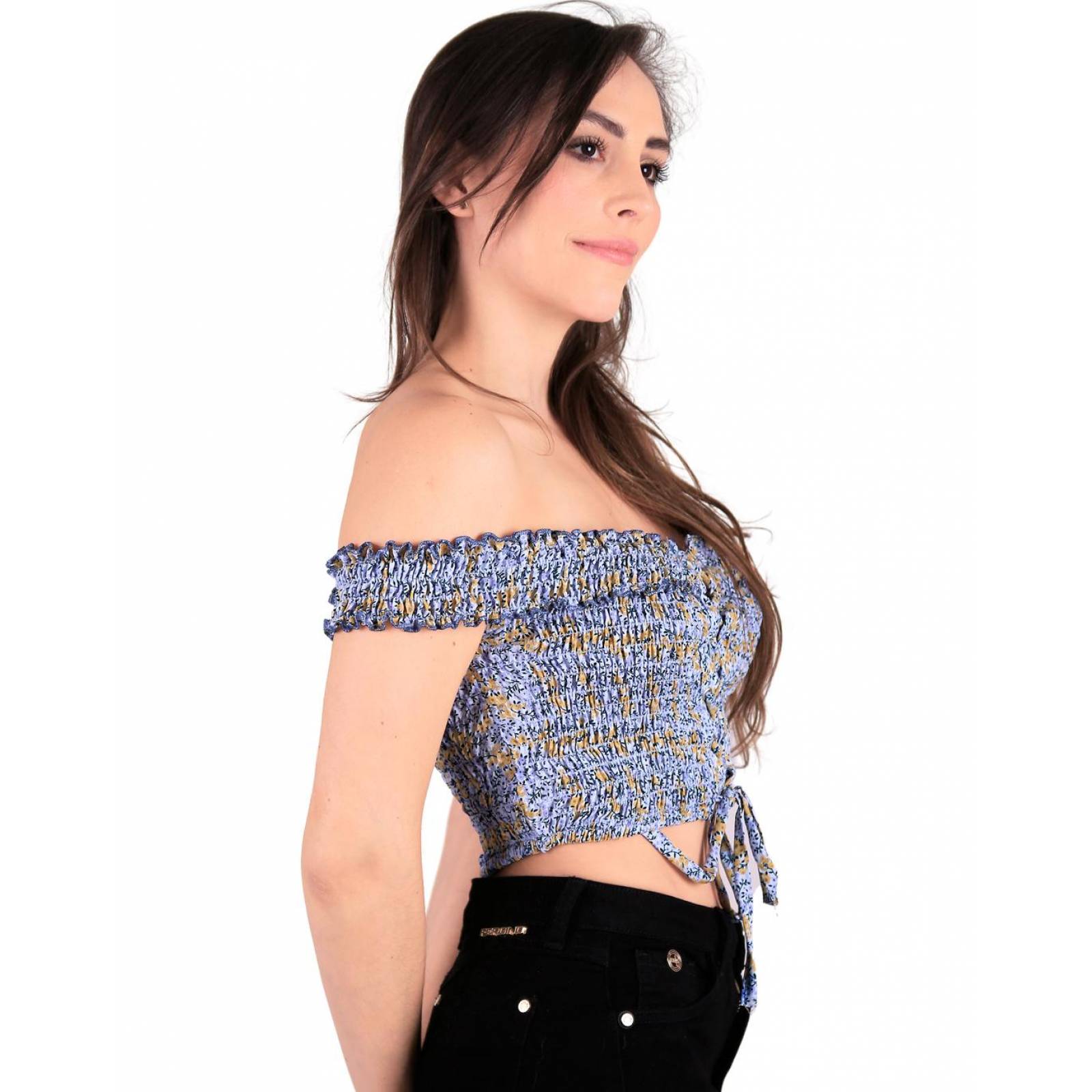 Blusa Juvenil Mujer Stfashion Azul 52404202 Rayón 