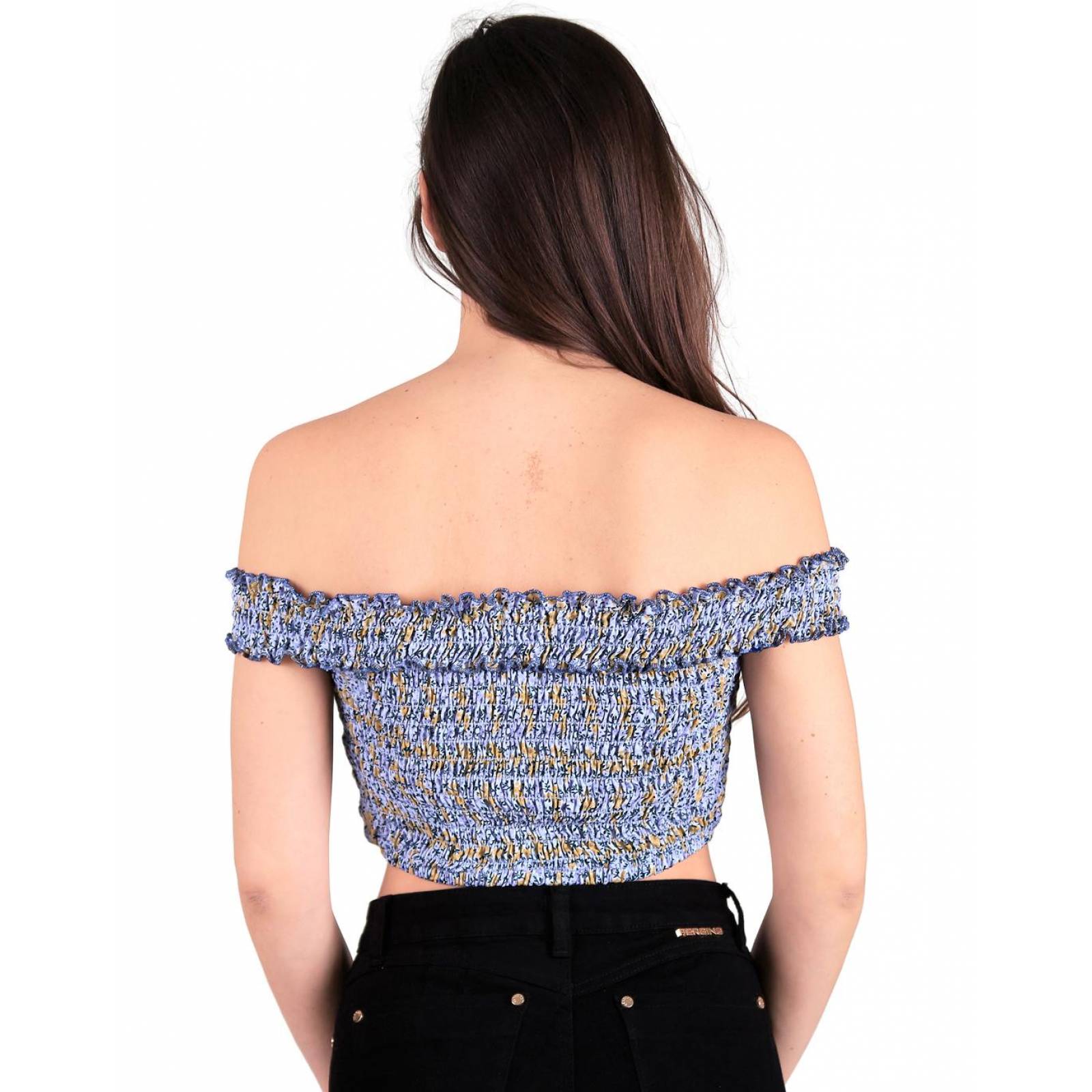 Blusa Juvenil Mujer Stfashion Azul 52404202 Rayón 