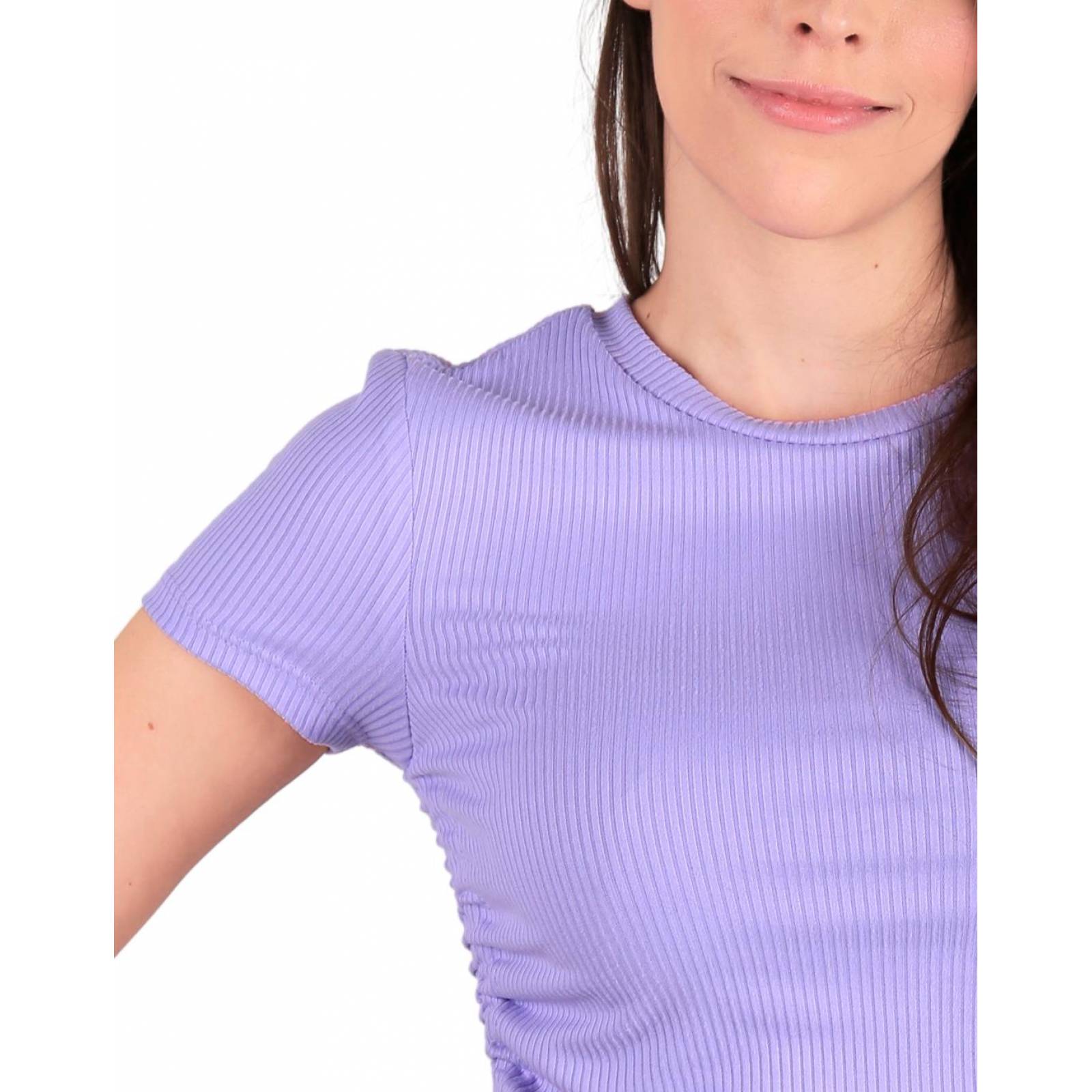 Playera Mujer Básico Camiseta Lila Stfashion 61904235 