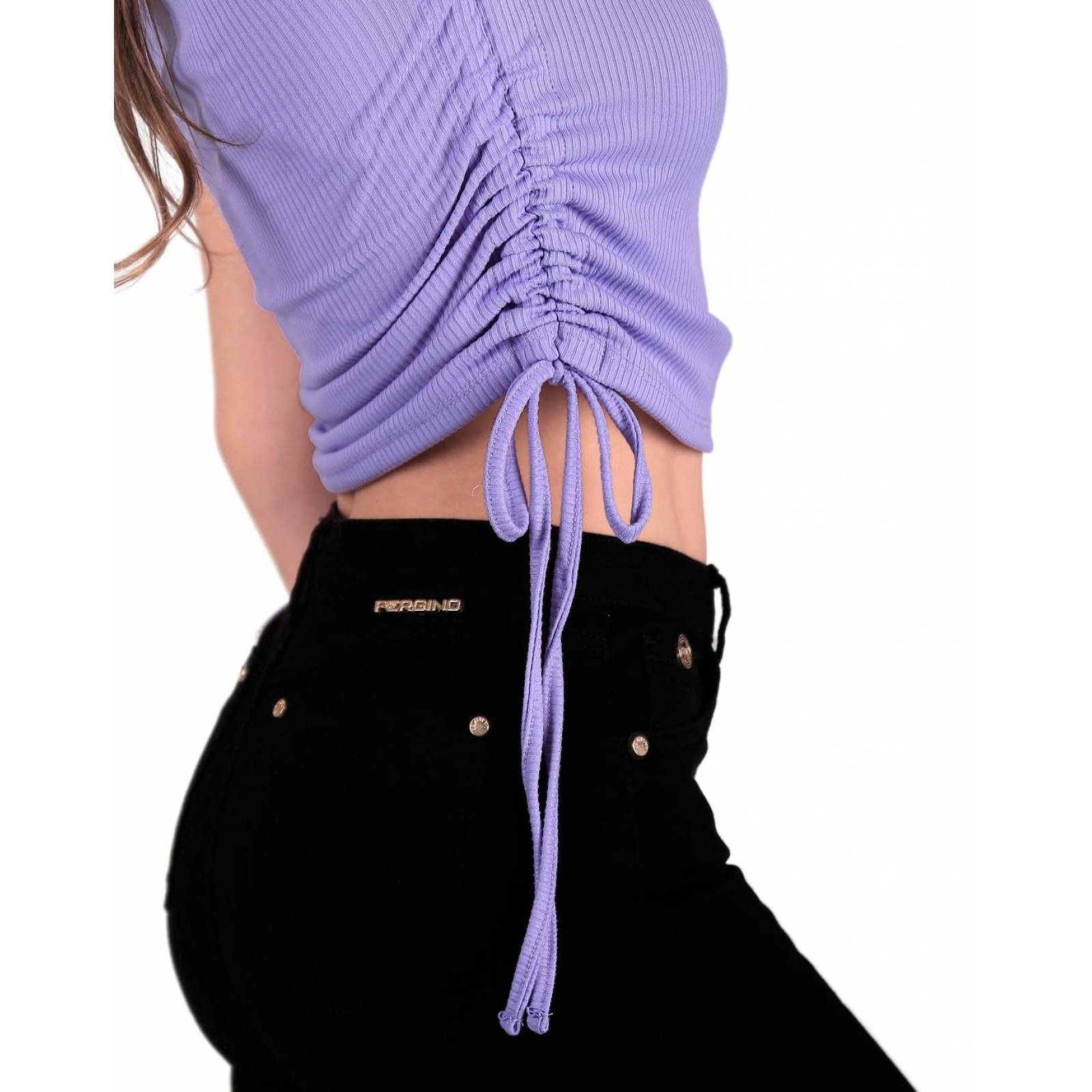 Playera Mujer Básico Camiseta Lila Stfashion 61904235 