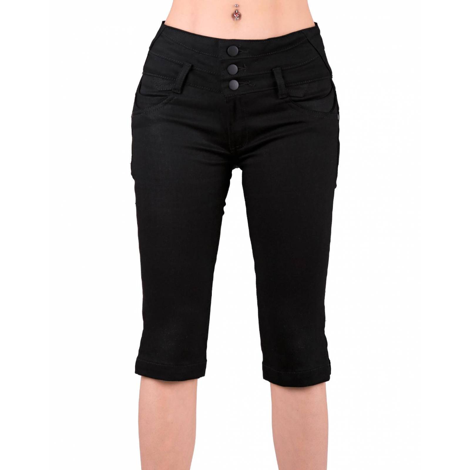 Capri Mujer Stfashion Negro 63104200 Gabardina Stretch