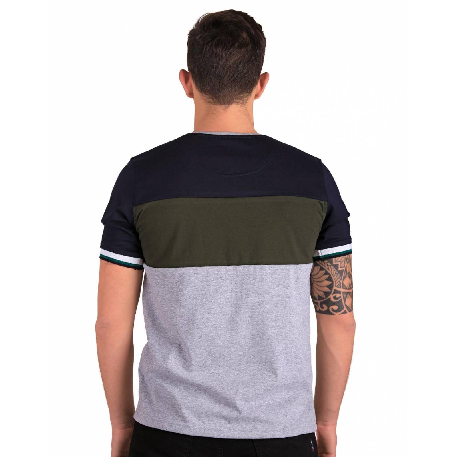 Playera Moda Hombre Stfashion Gris 52604210 Algodón Poliéster 