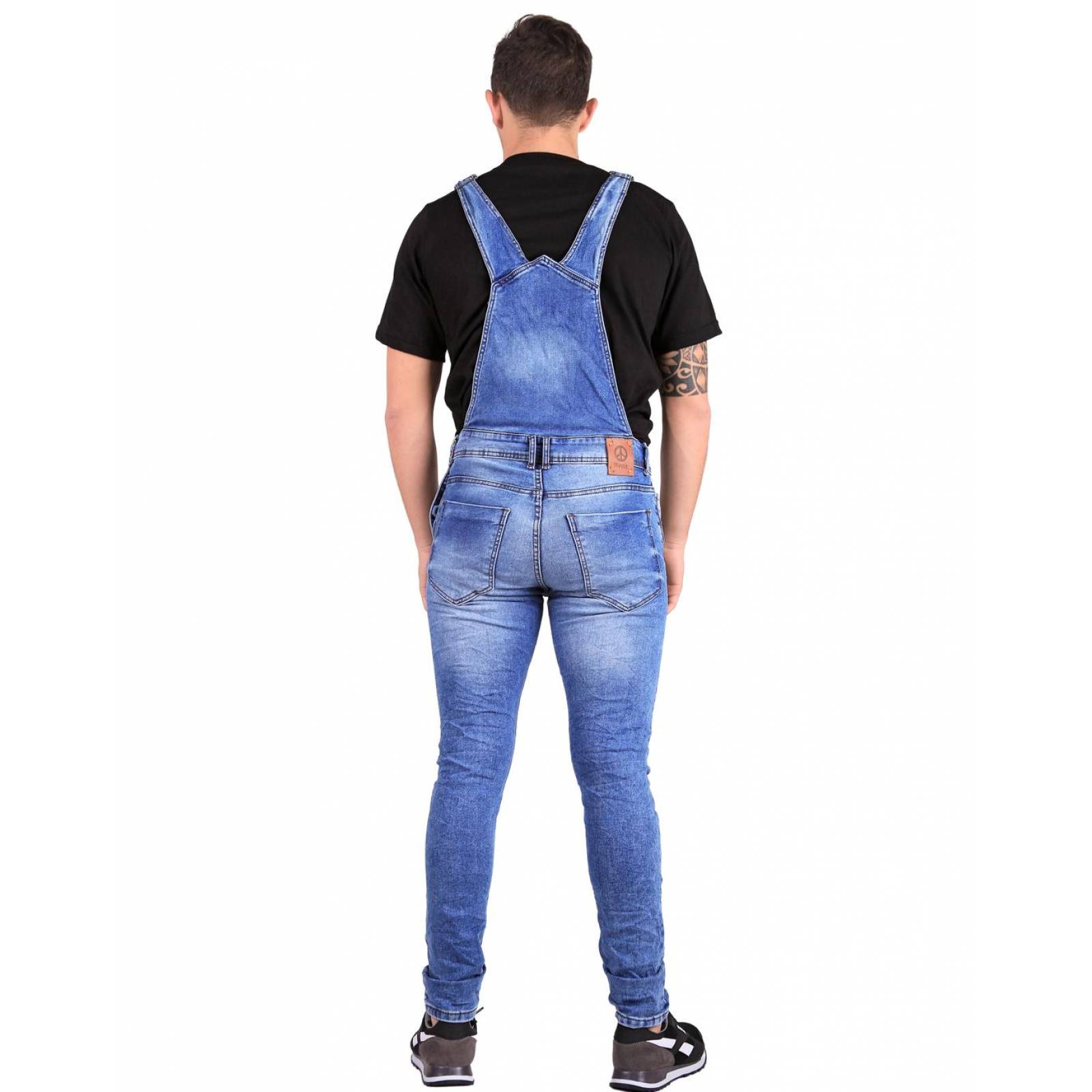 Overol Moda Hombre Salvaje Tentación Azul 71804209 Mezclilla Stretch 