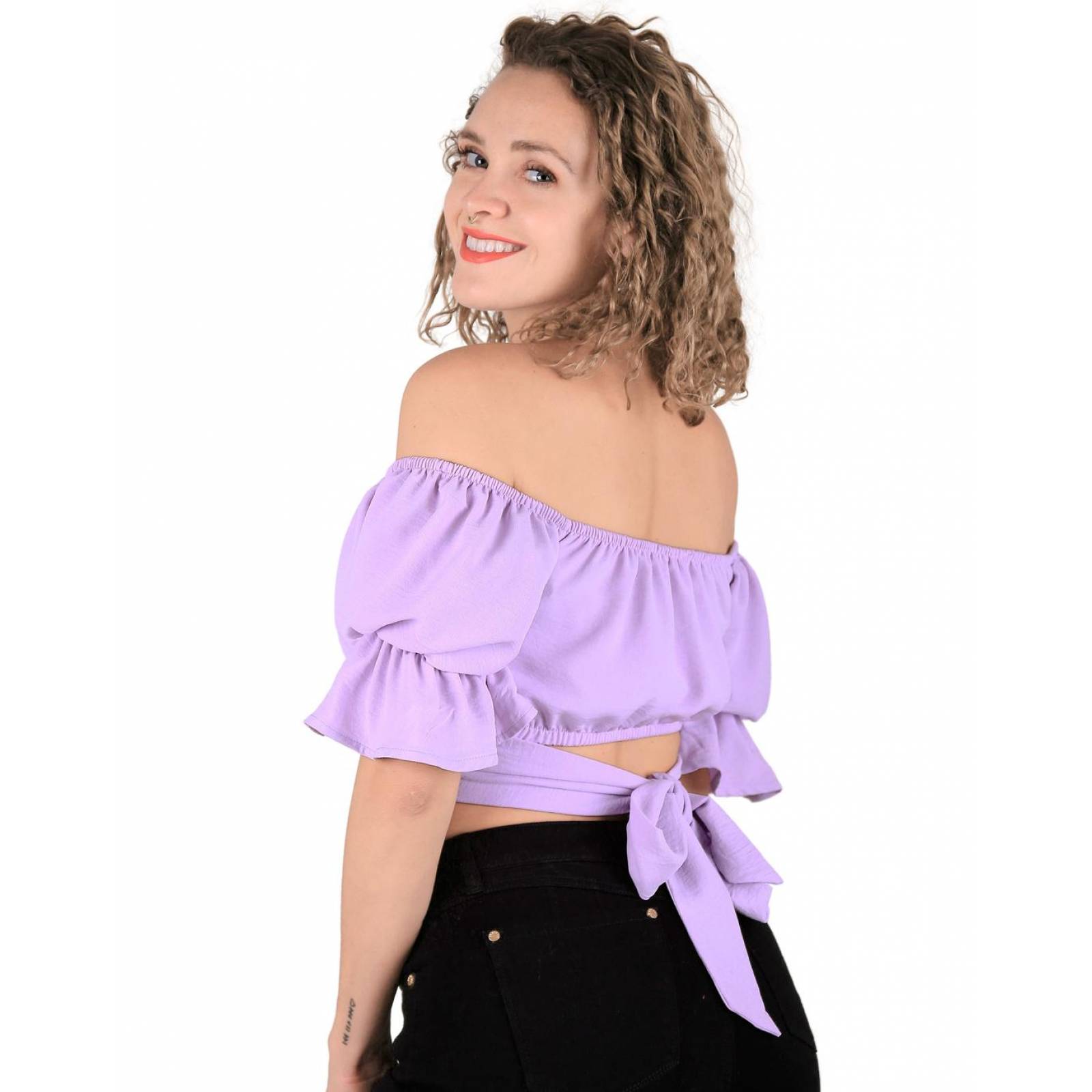 Blusa Juvenil Mujer Stfashion Lila 52404212 Poliéster 