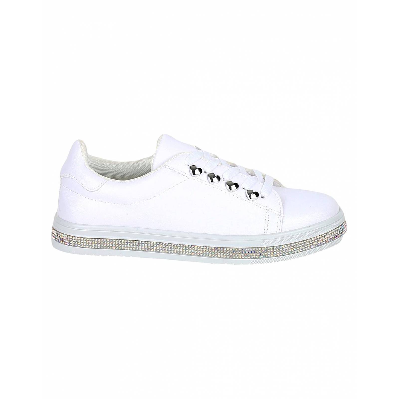 Tenis Casual Piso Mujer Blanco Tacto Piel Stfashion 23503700 