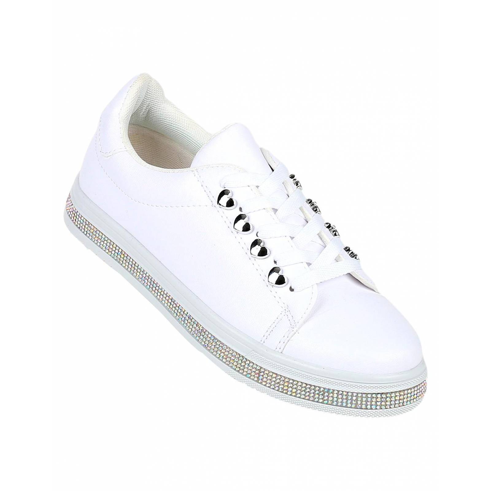 Tenis Casual Piso Mujer Blanco Tacto Piel Stfashion 23503700 