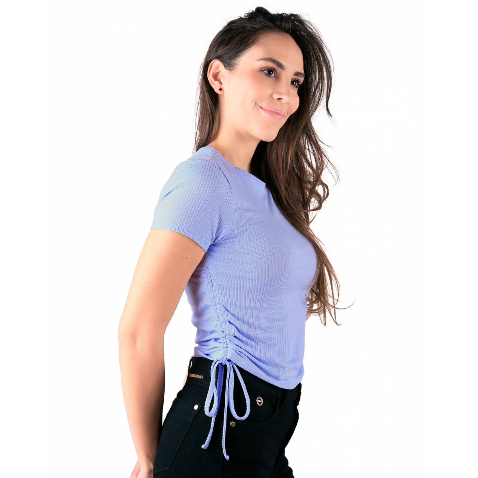 Playera Moda Camiseta Mujer Azul Stfashion 61904231 