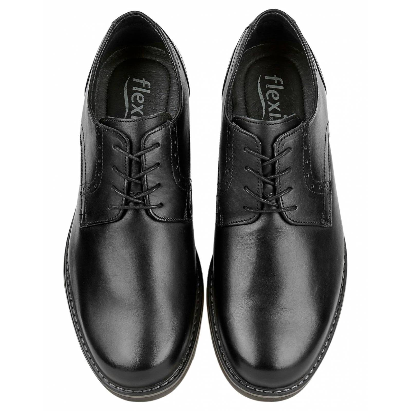 Zapato Vestir Oxford Hombre Negro Piel Flexi 02503303 