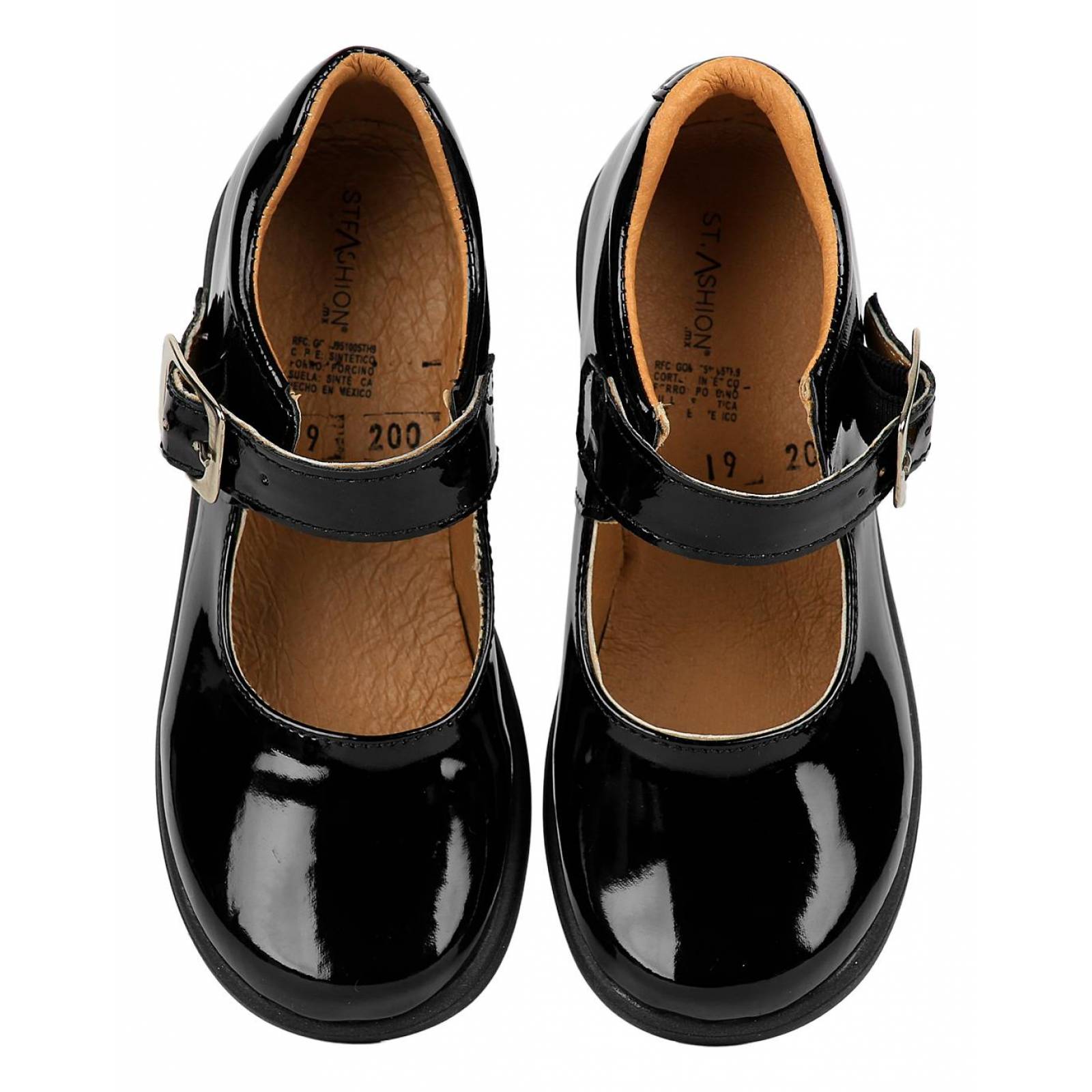 Zapato Niña Escolar Piso Negro Stfashion 10503701 