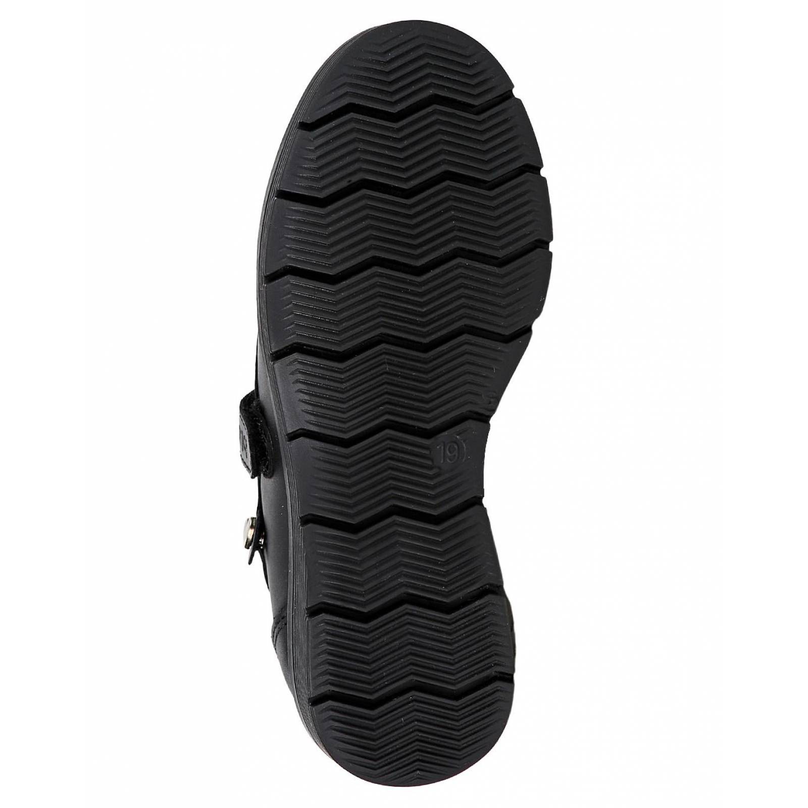 Zapato Niña Escolar Piso Negro Piel Blasito 10603700 