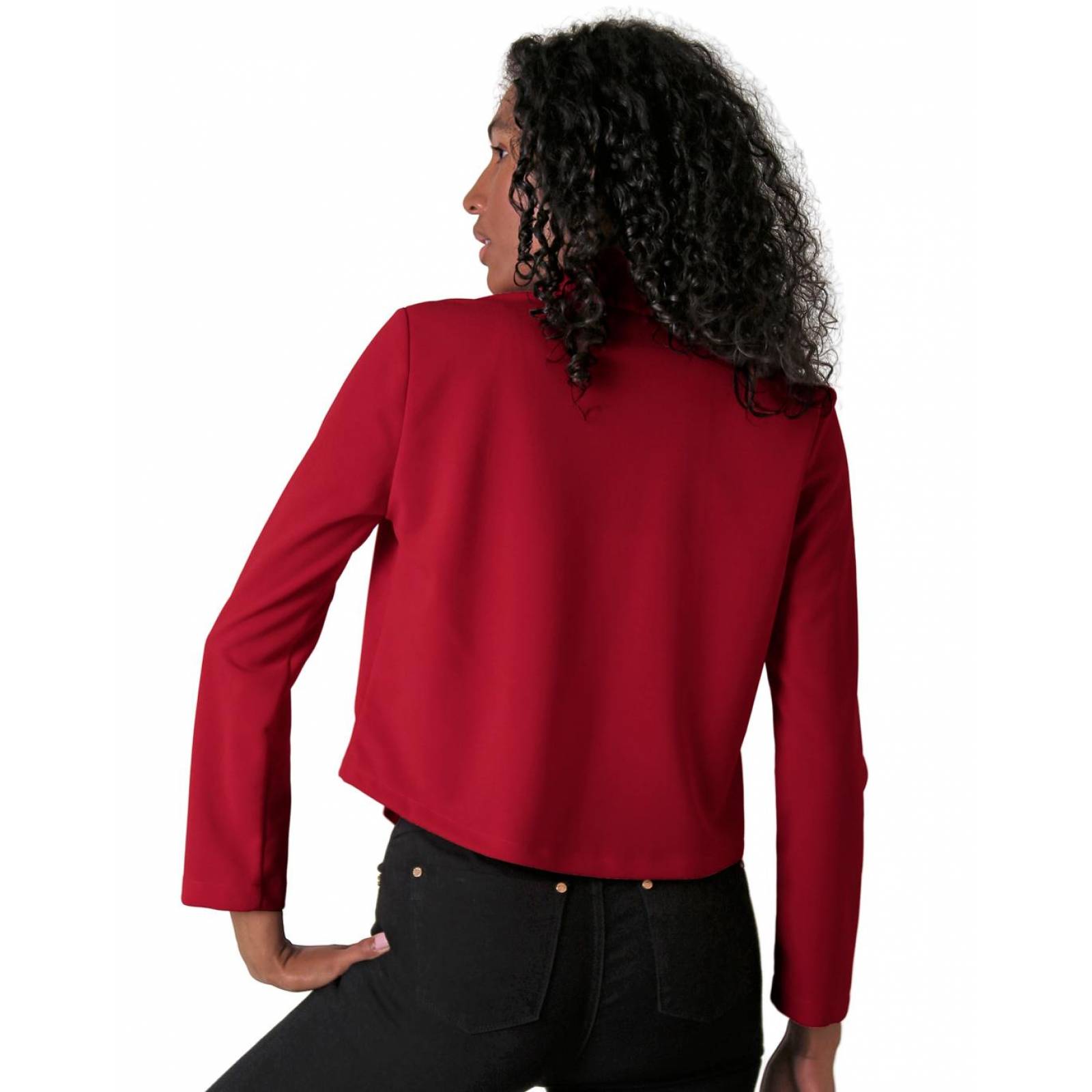 Saco Casual Cardigan Mujer Rojo Stfashion 72604224 