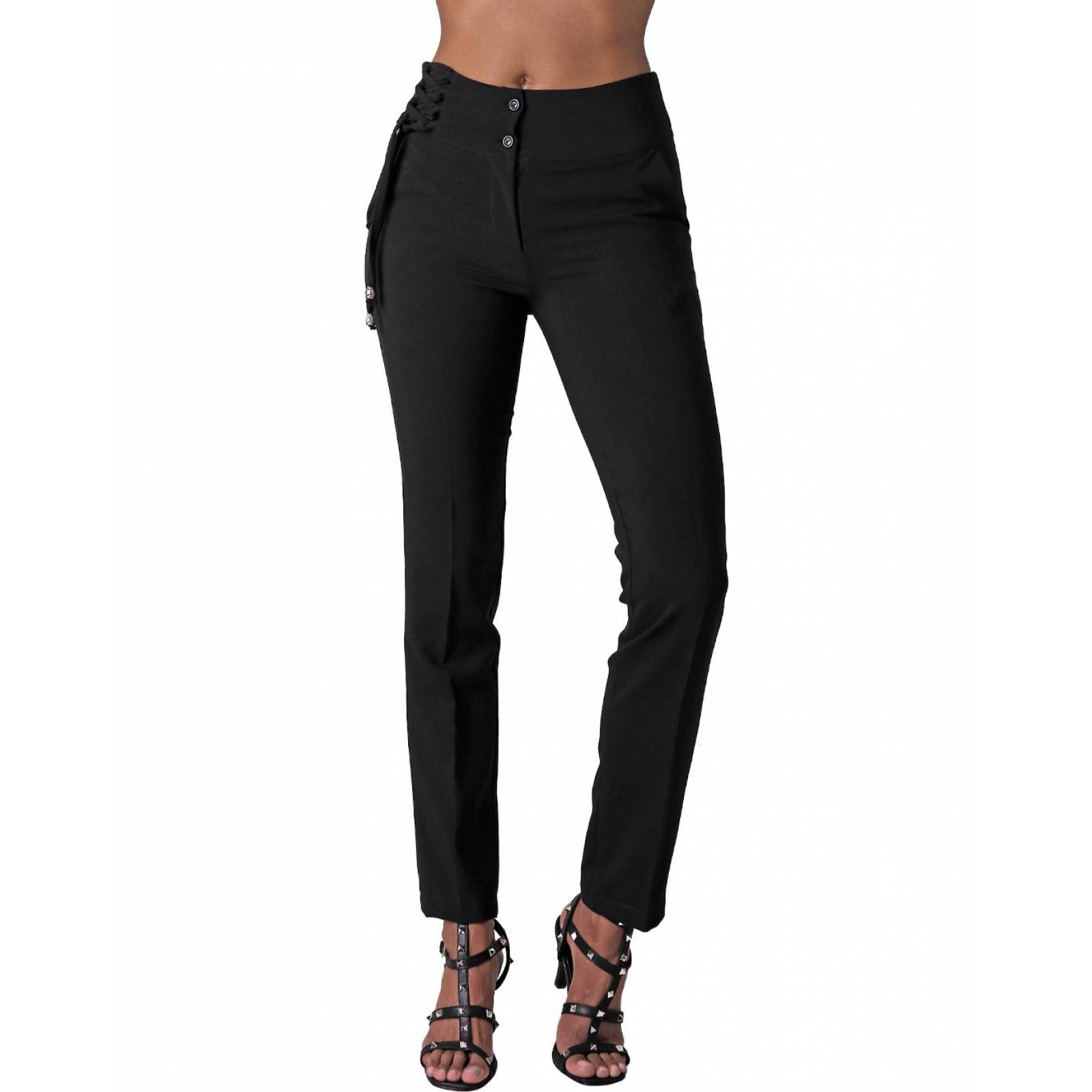 Pantalón Mujer Vestir Recto Negro Stfashion 79304057 