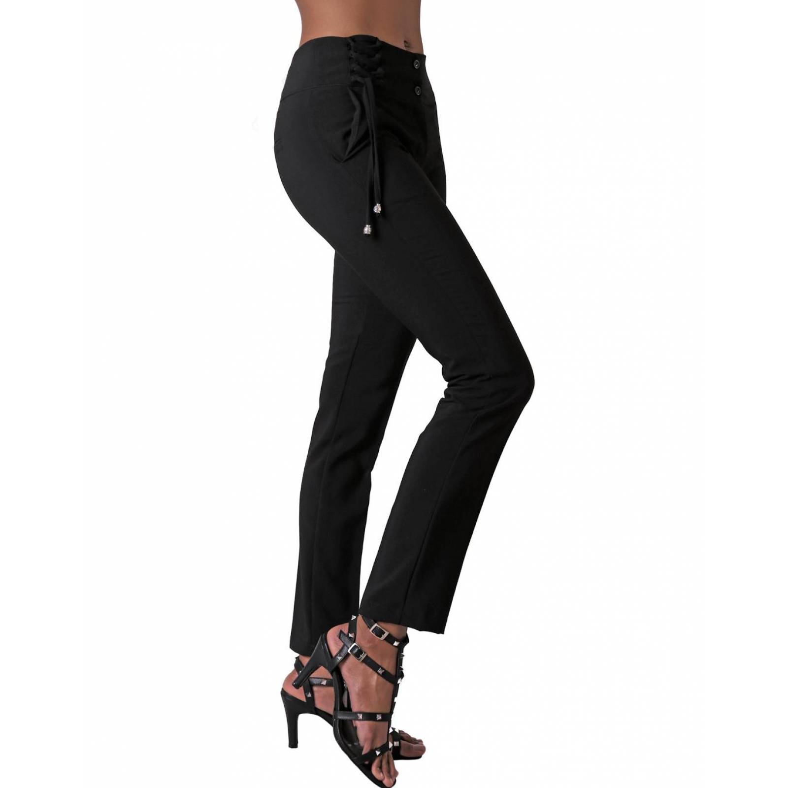 Pantalón Mujer Vestir Recto Negro Stfashion 79304057 