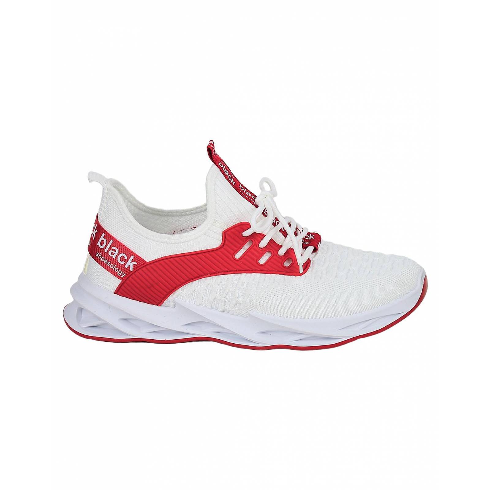 Tenis Moda Piso Hombre Blanco Textil Black 06703701 