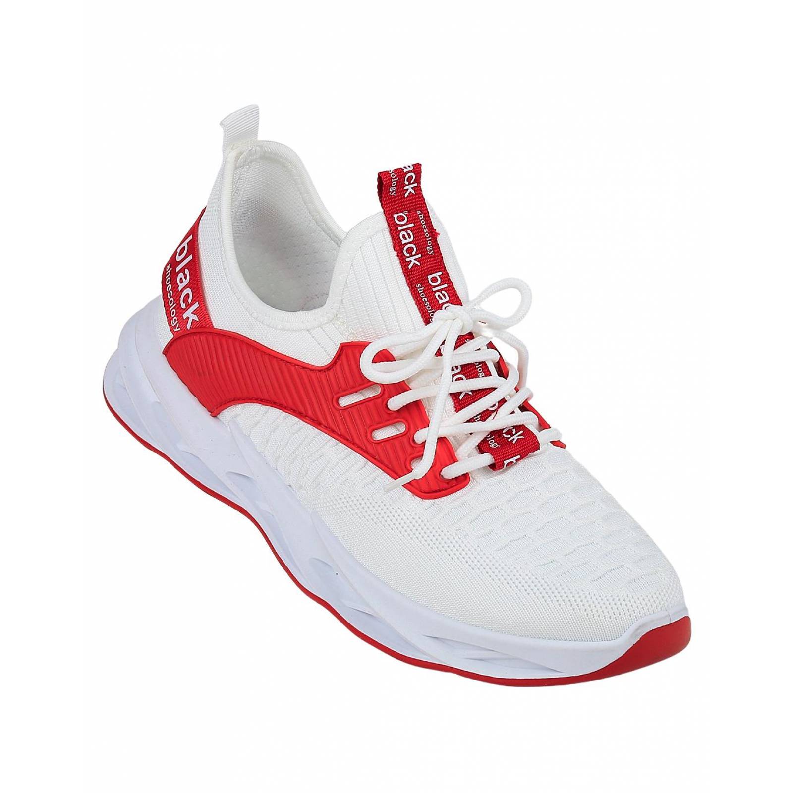 Tenis Moda Piso Hombre Blanco Textil Black 06703701 
