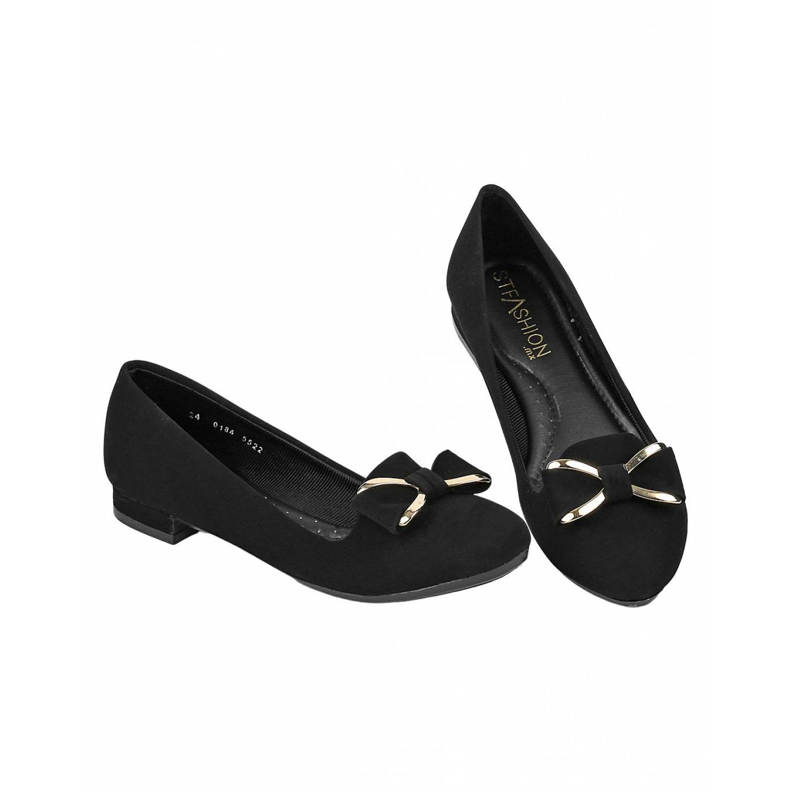 Flat Casual Mujer Negro Tipo Nobuk Stfashion 06203701 