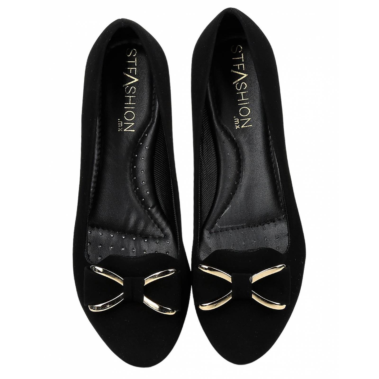 Flat Casual Mujer Negro Tipo Nobuk Stfashion 06203701 