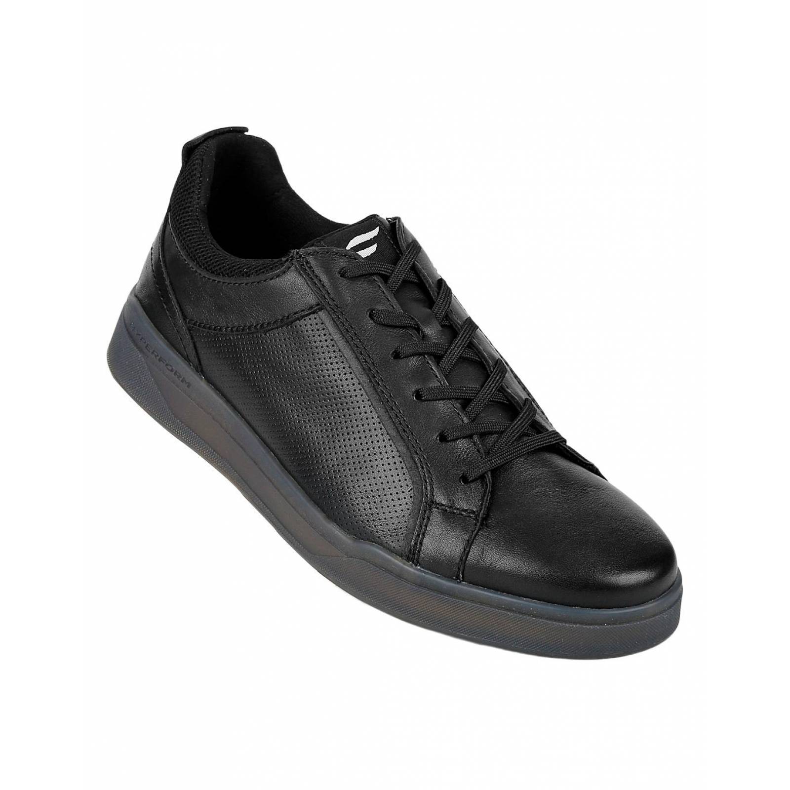 Tenis Casual Piso Hombre Negro Piel Flexi 02503677 