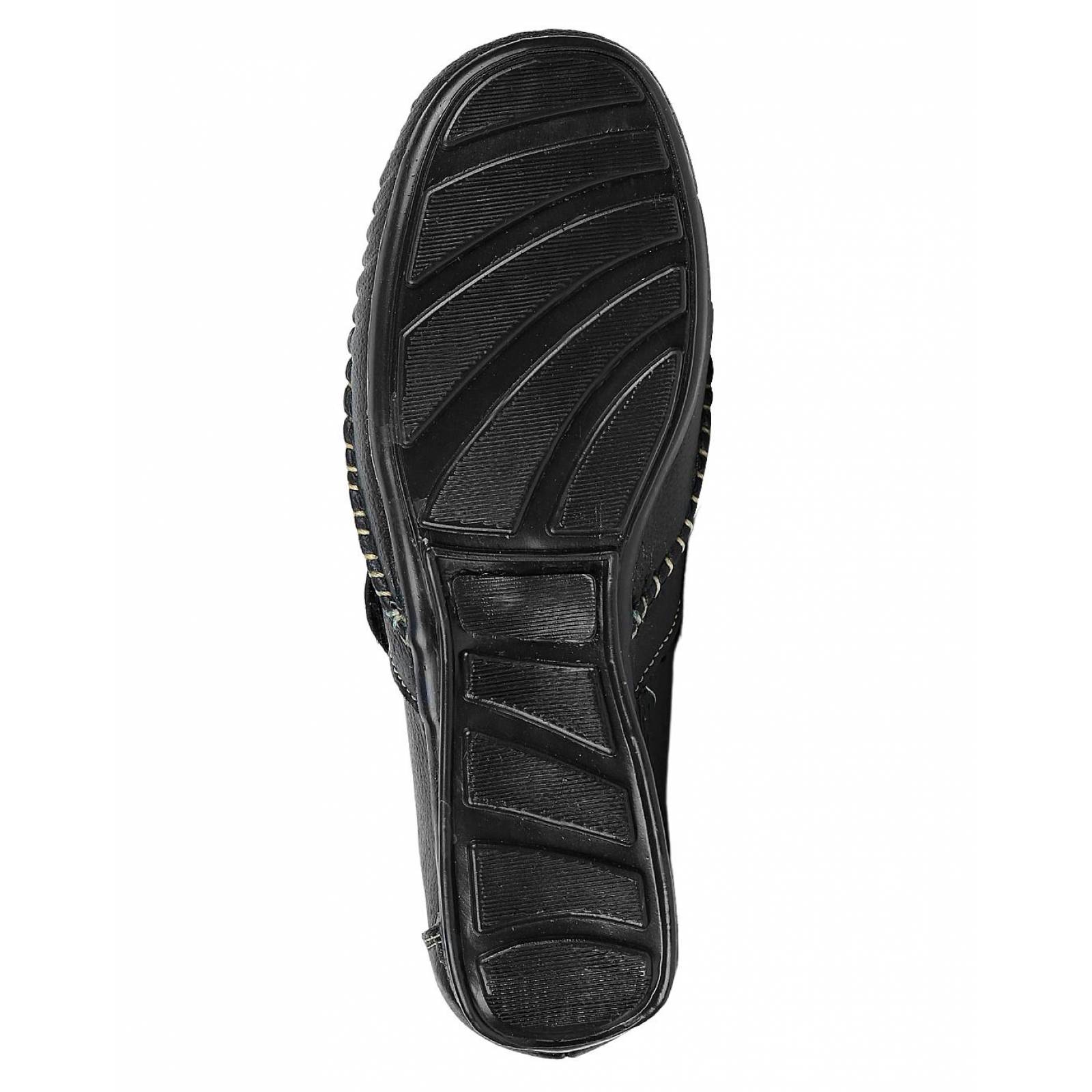 Zapato Confort Piso Mujer Negro Piel Hannia 08503700 