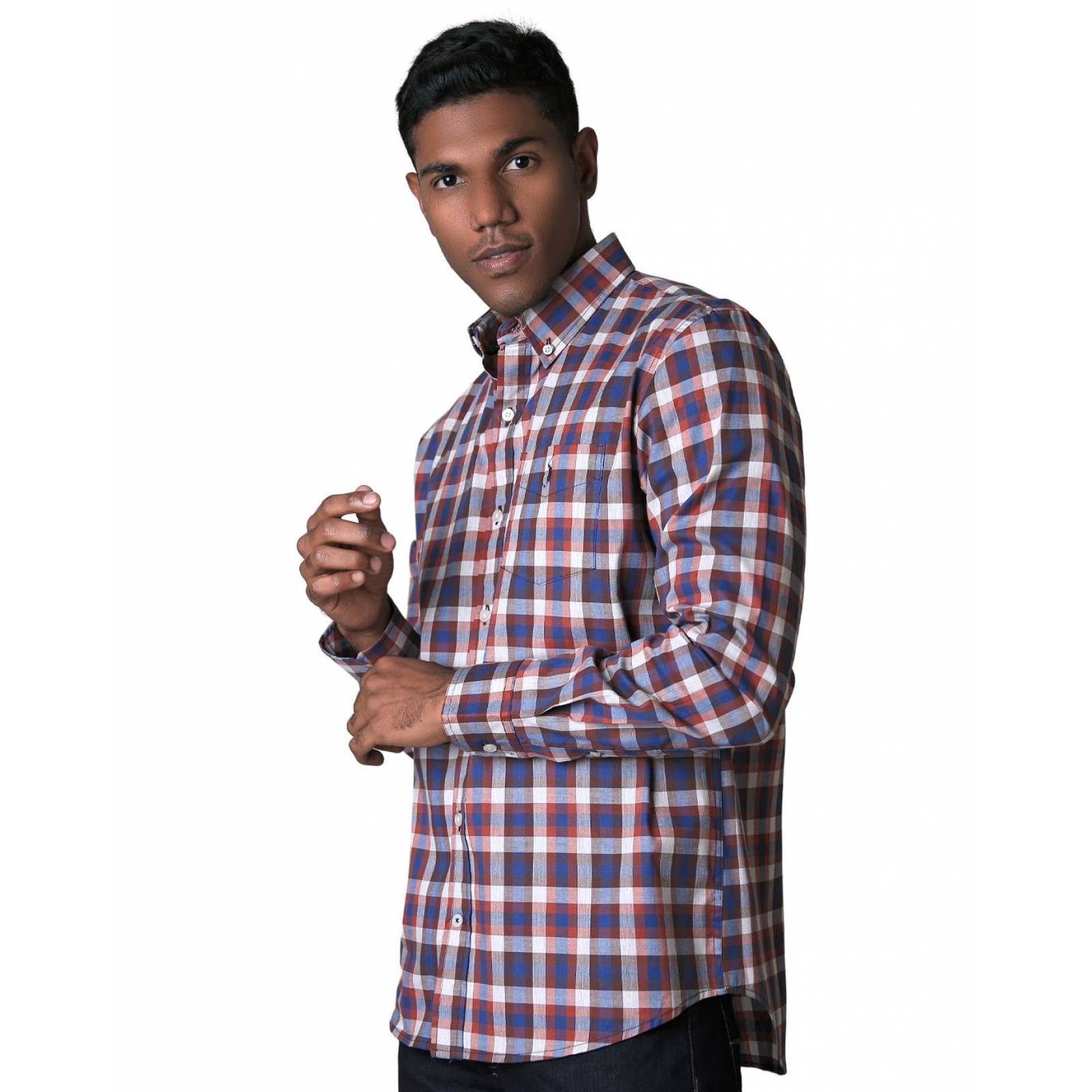 Camisa Casual Hombre Vino Long Beach Polo Club 75104208 