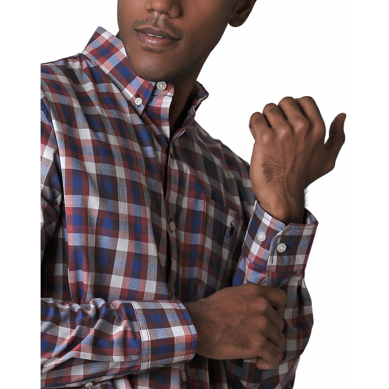 Camisa Casual Hombre Vino Long Beach Polo Club 75104208 