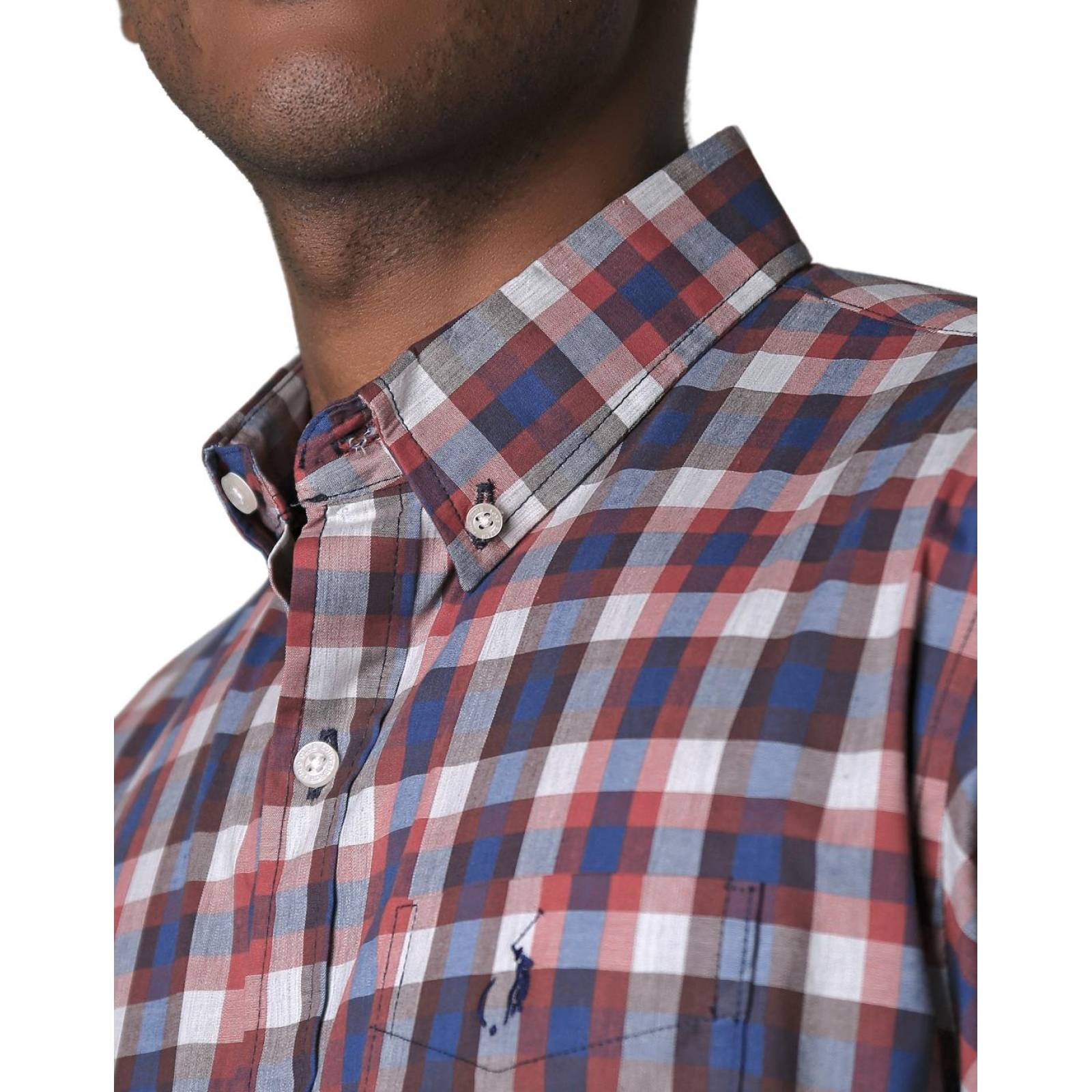 Camisa Casual Hombre Vino Long Beach Polo Club 75104208 