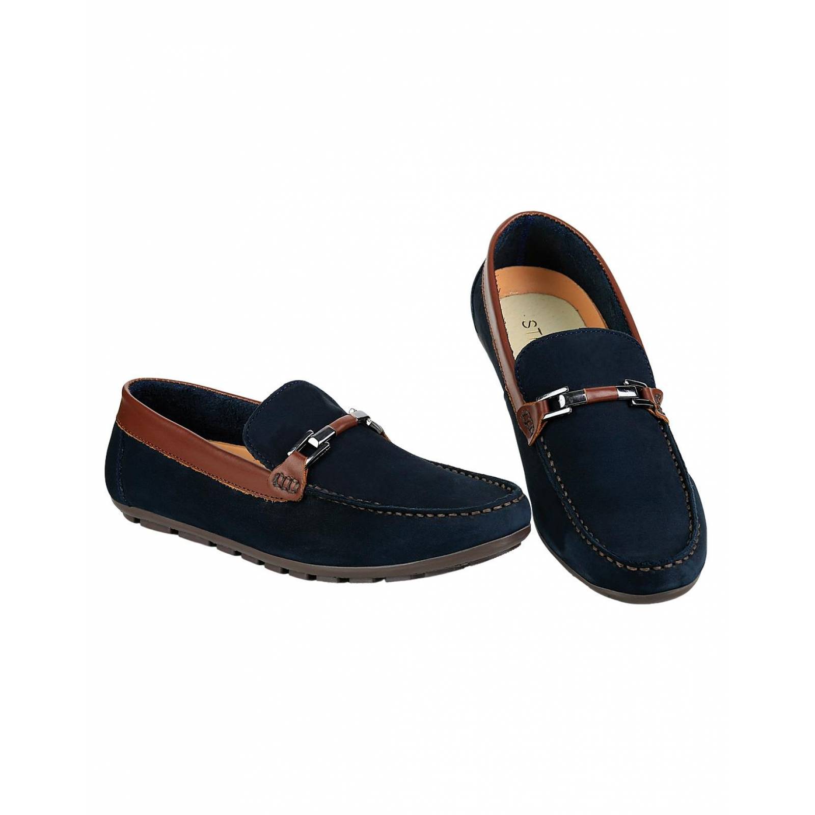 Zapato Casual Mocasin Hombre Azul Piel Alexander 10403700 