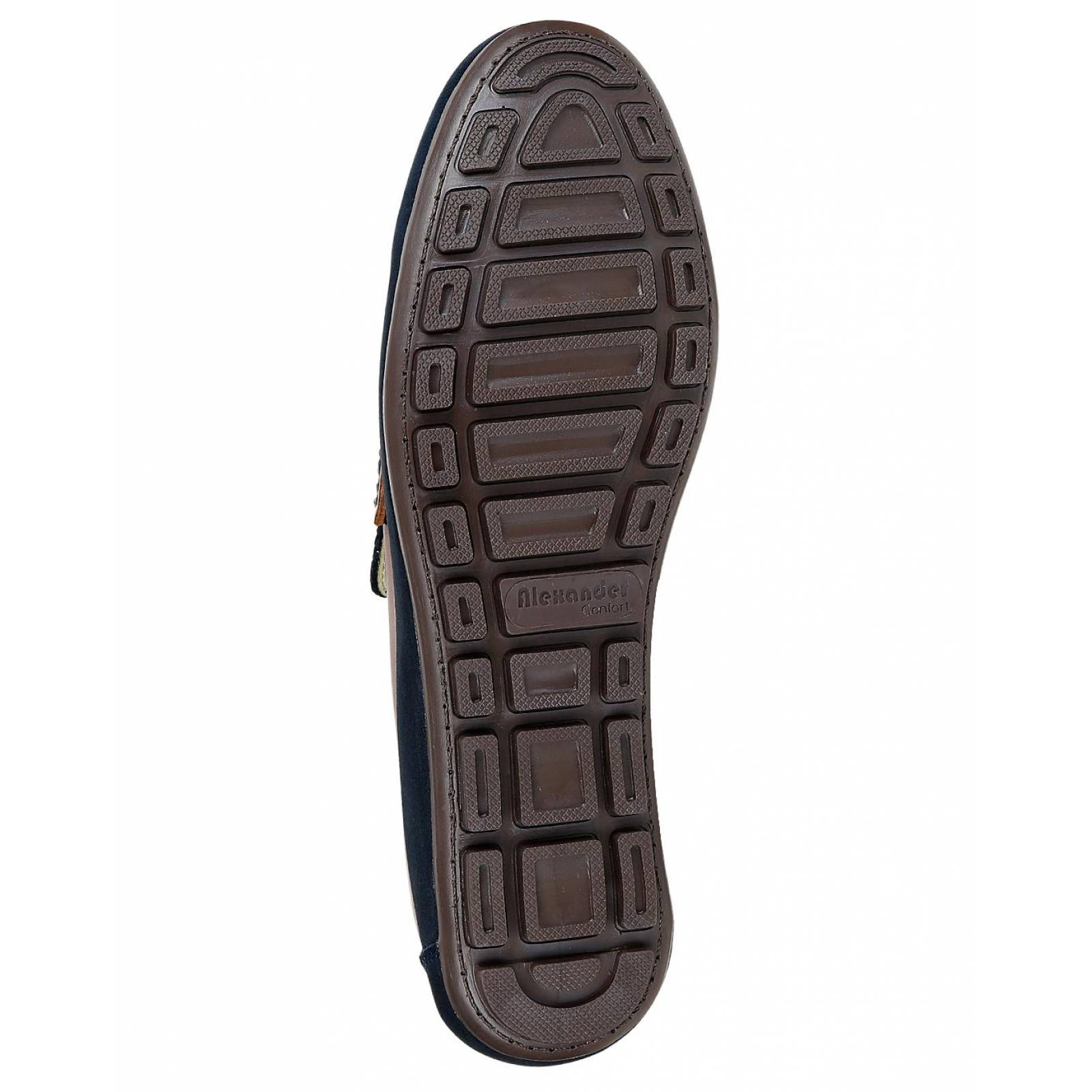 Zapato Casual Mocasin Hombre Azul Piel Alexander 10403700 