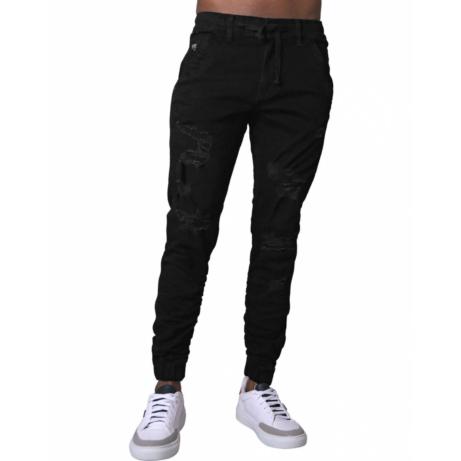Jeans Moda Jogger Hombre Negro Salvaje Tentación 71804227 