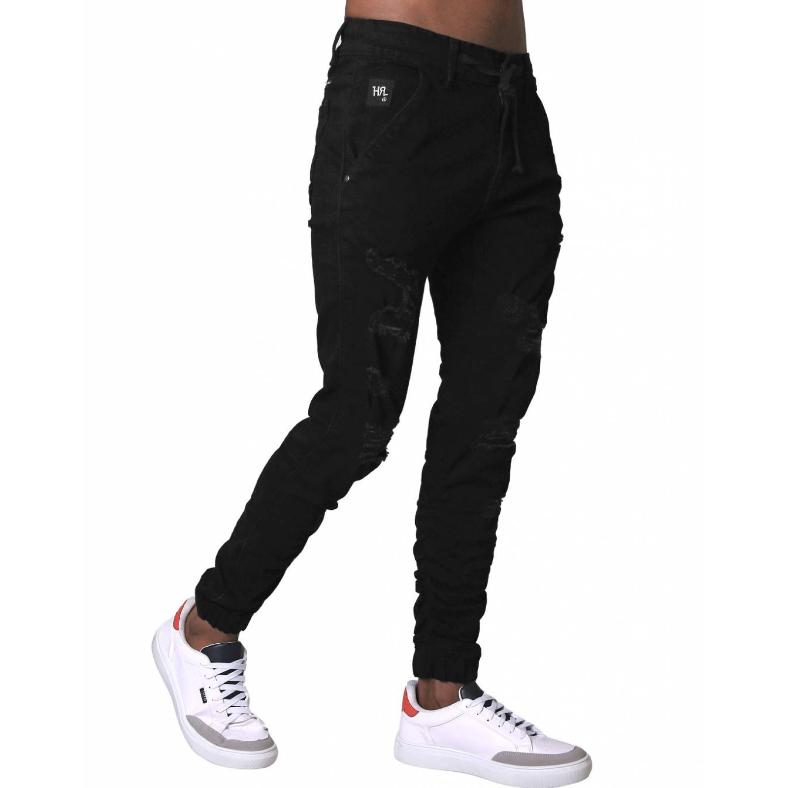 Jeans Moda Jogger Hombre Negro Salvaje Tentación 71804227 
