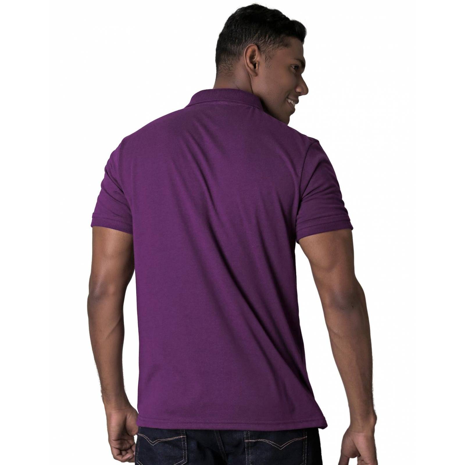 Playera Basico Polo Hombre Morado Stfashion 61704202 