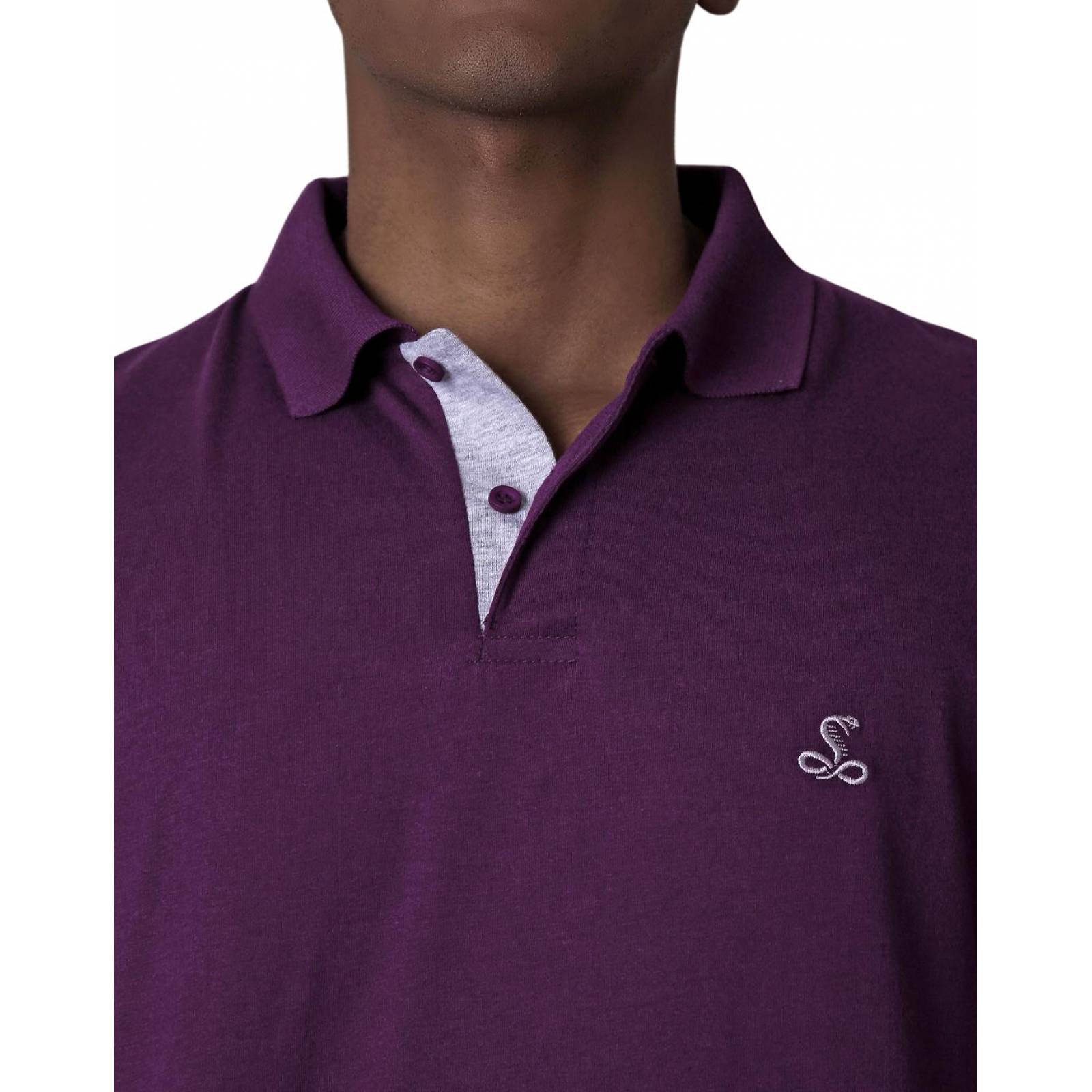 Playera Basico Polo Hombre Morado Stfashion 61704202 