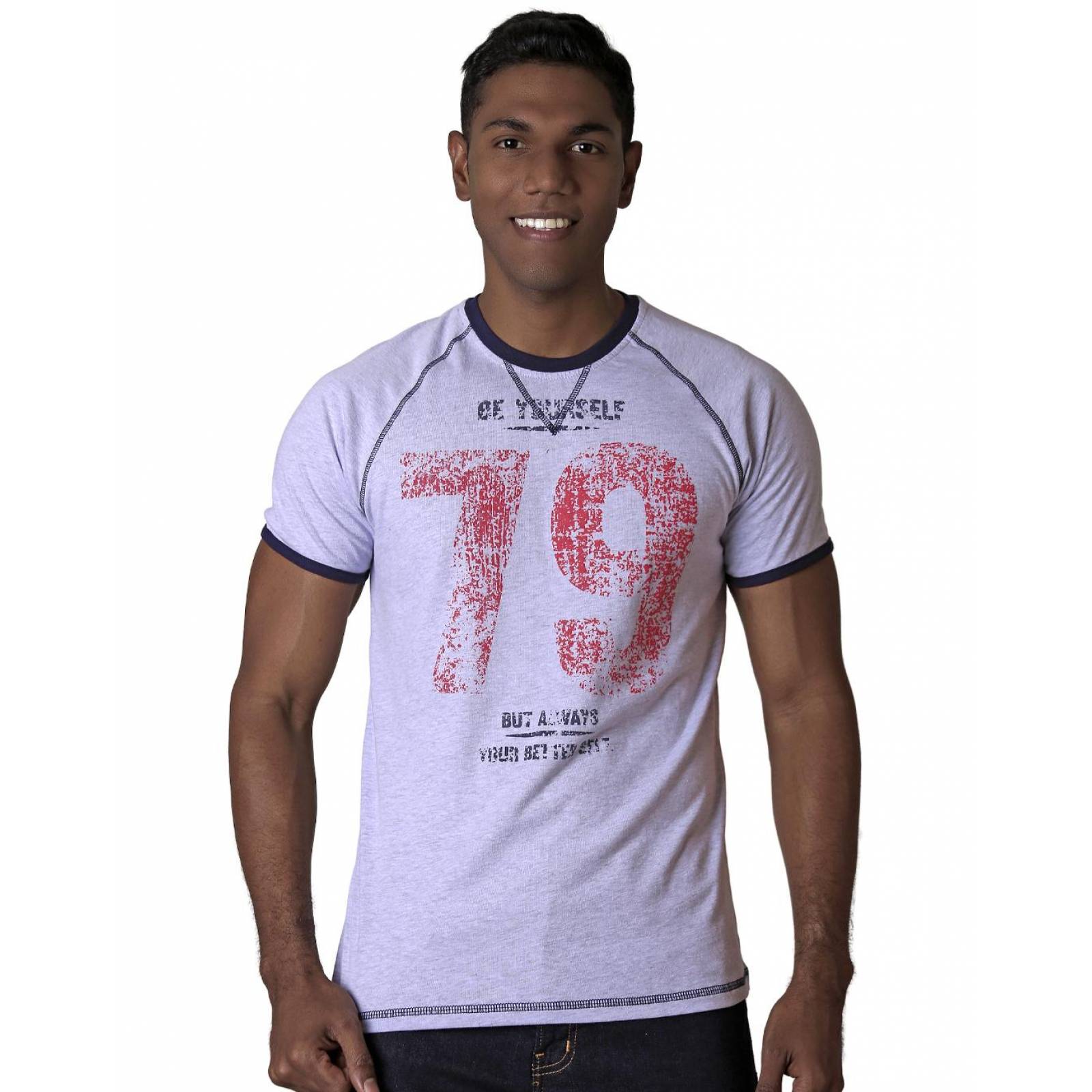 Playera Moda Hombre Azul Silver Plate 60204213 