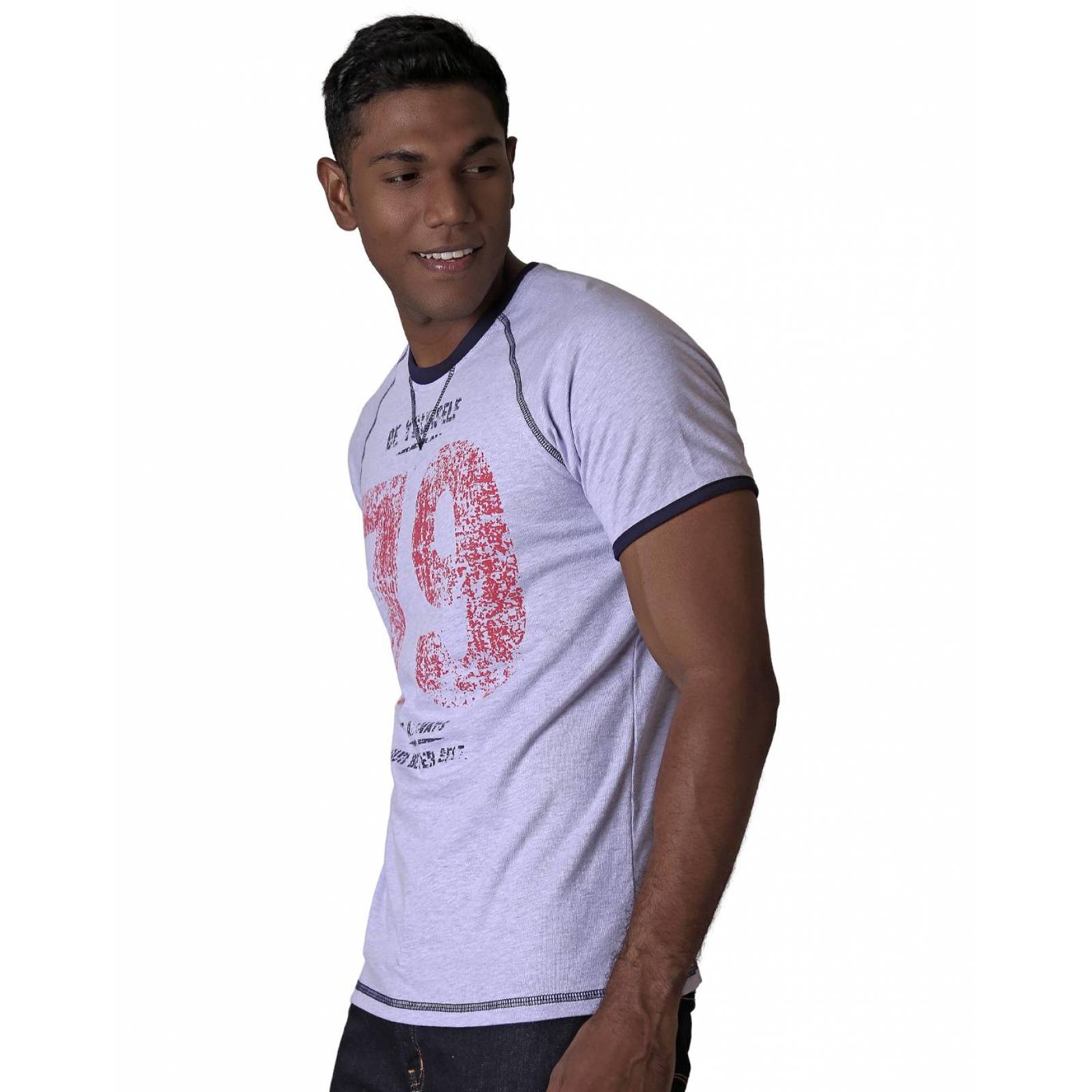 Playera Moda Hombre Azul Silver Plate 60204213 