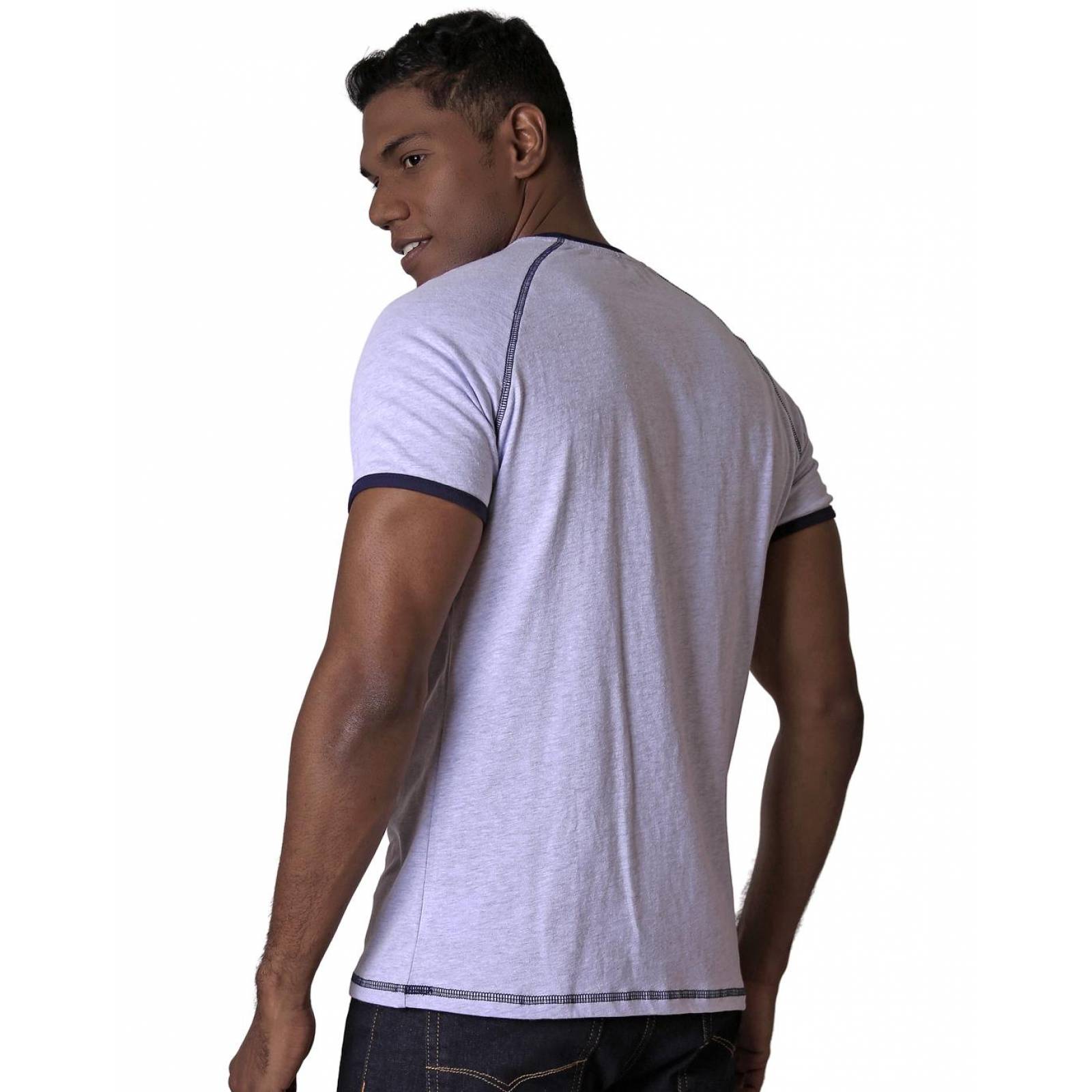 Playera Moda Hombre Azul Silver Plate 60204213 