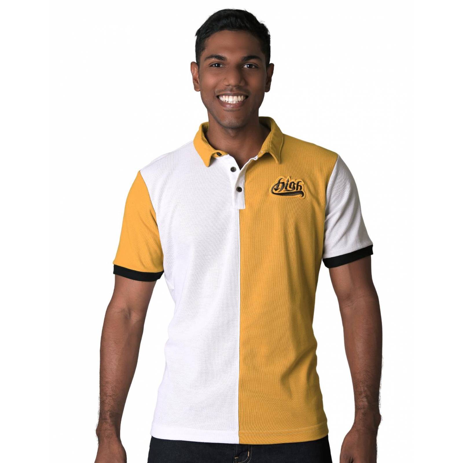 Playera Moda Polo Hombre Mostaza Stfashion 71604260 