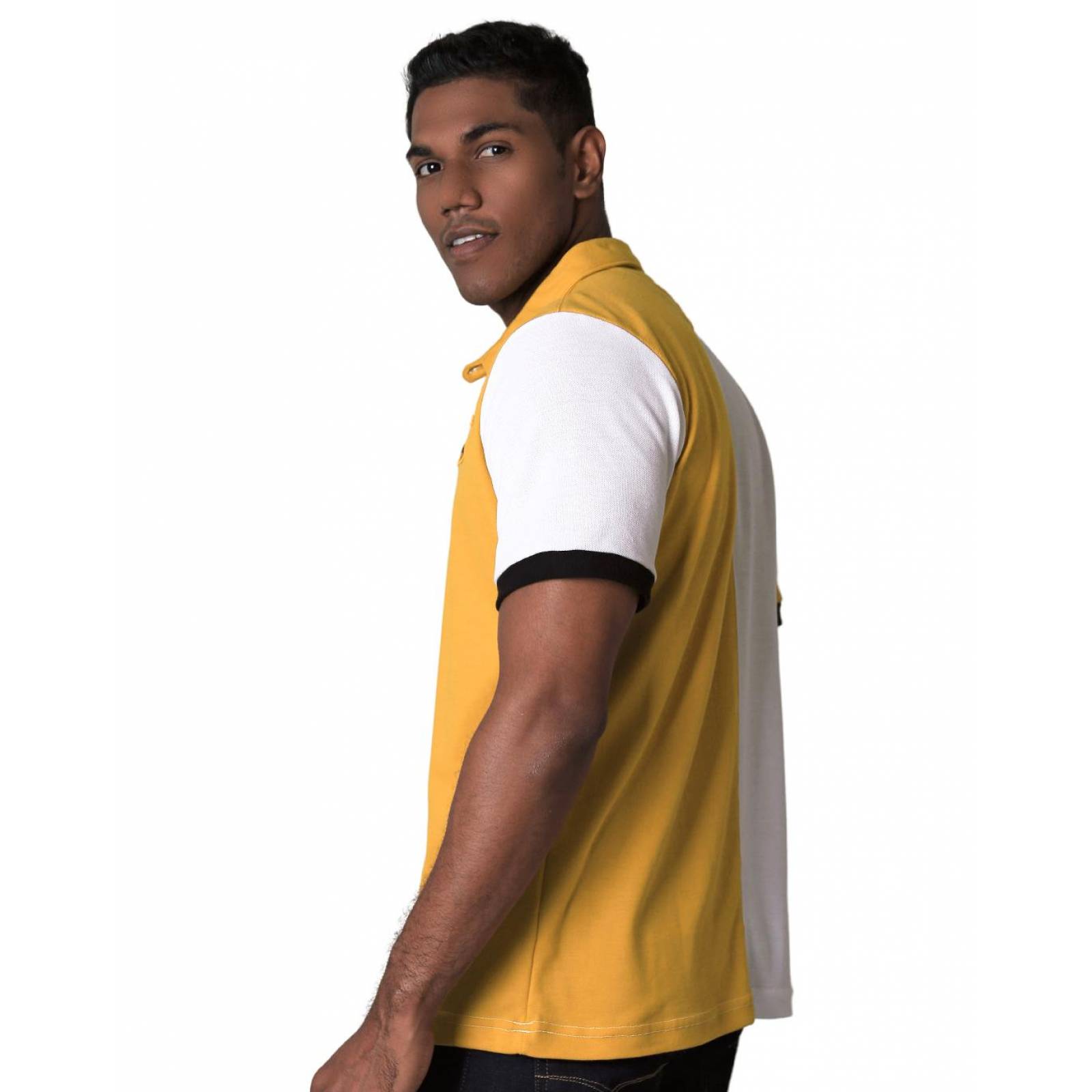 Playera Moda Polo Hombre Mostaza Stfashion 71604260 