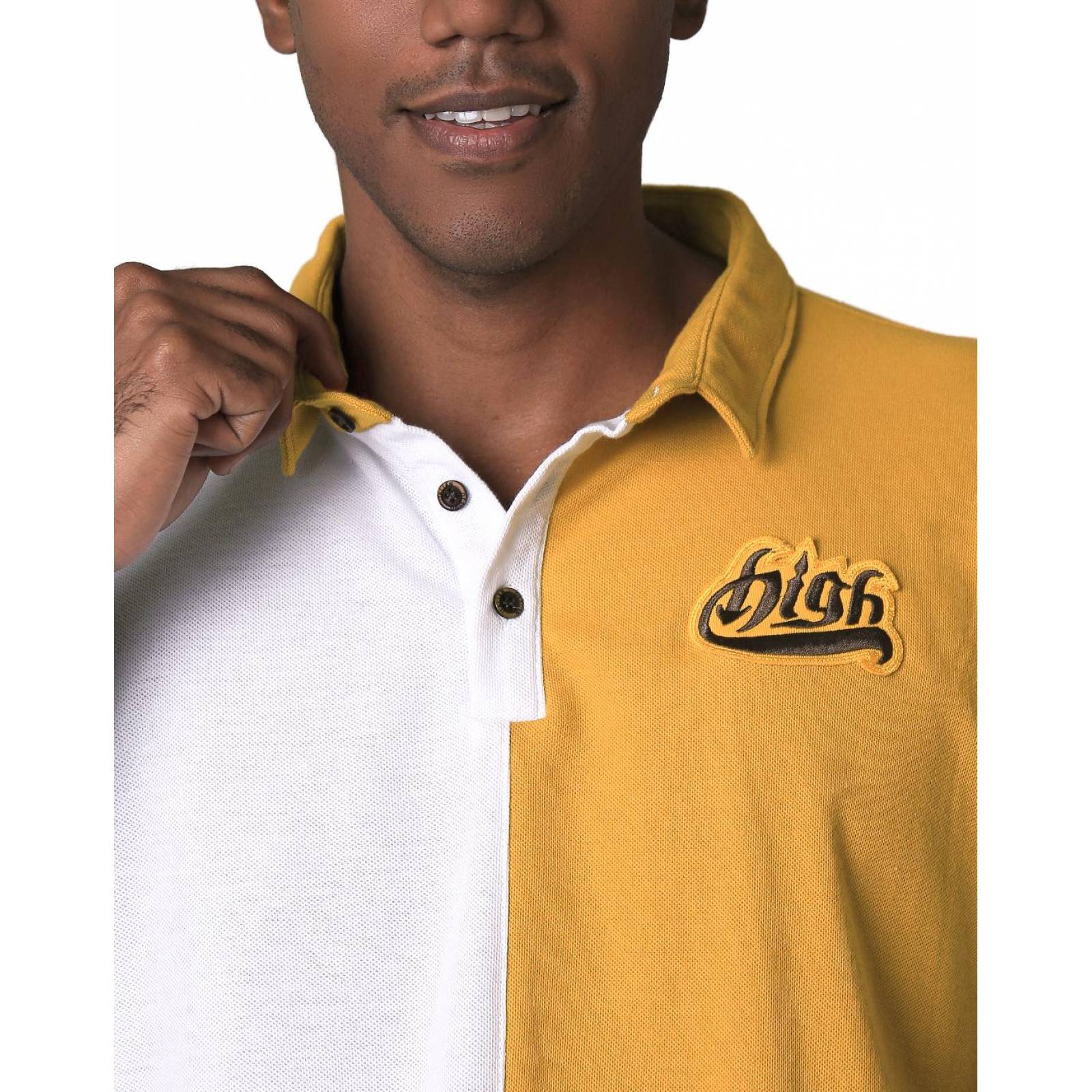 Playera Moda Polo Hombre Mostaza Stfashion 71604260 