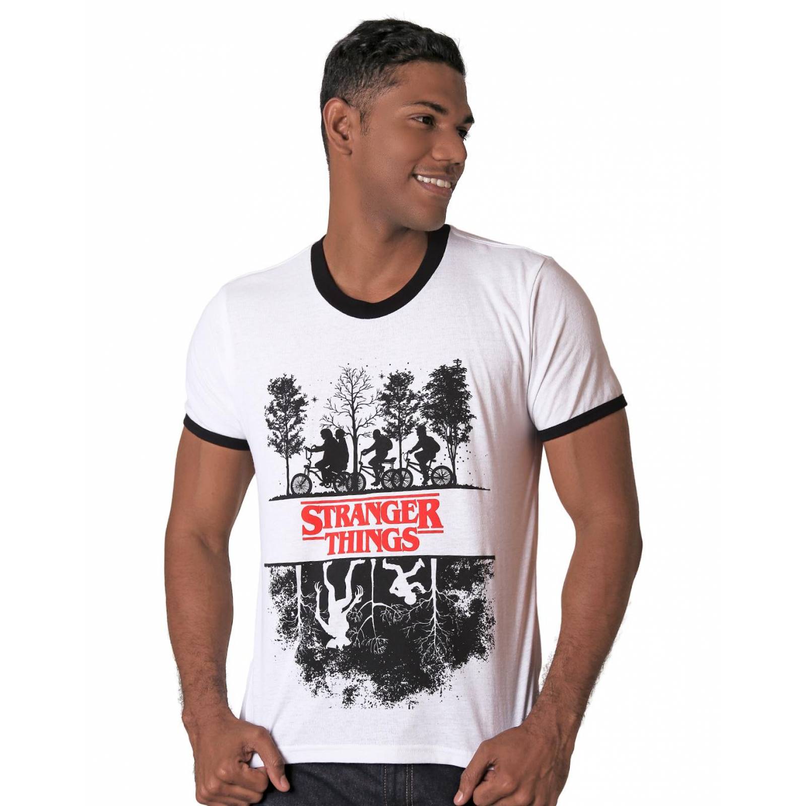 Playera Moda Hombre Blanco Stranger Things 58204400 