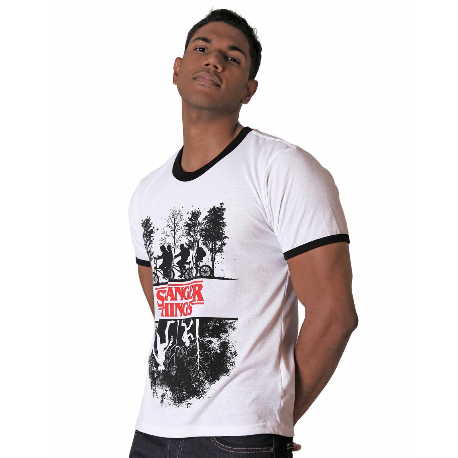 Playera Moda Hombre Blanco Stranger Things 58204400 