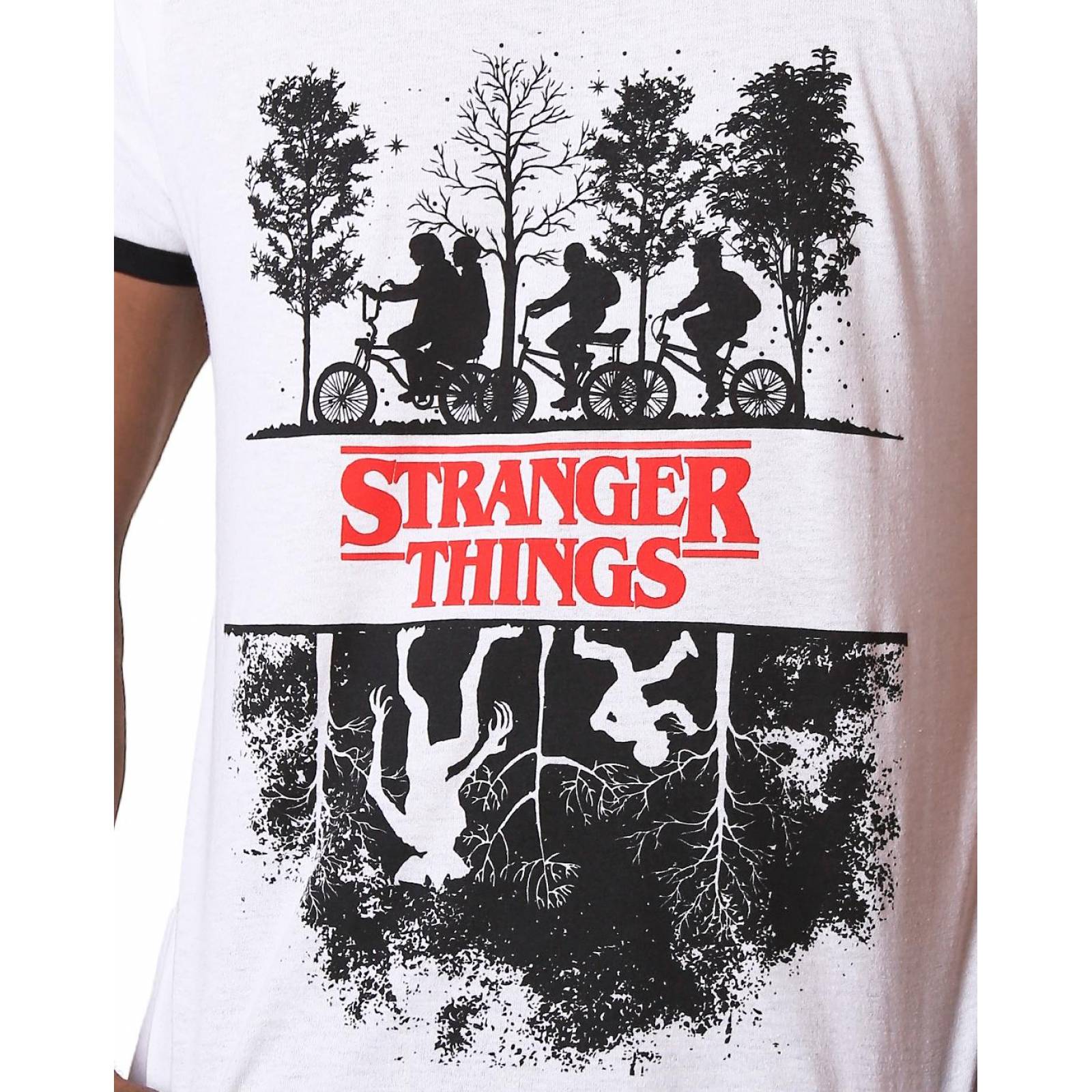 Playera Moda Hombre Blanco Stranger Things 58204400 