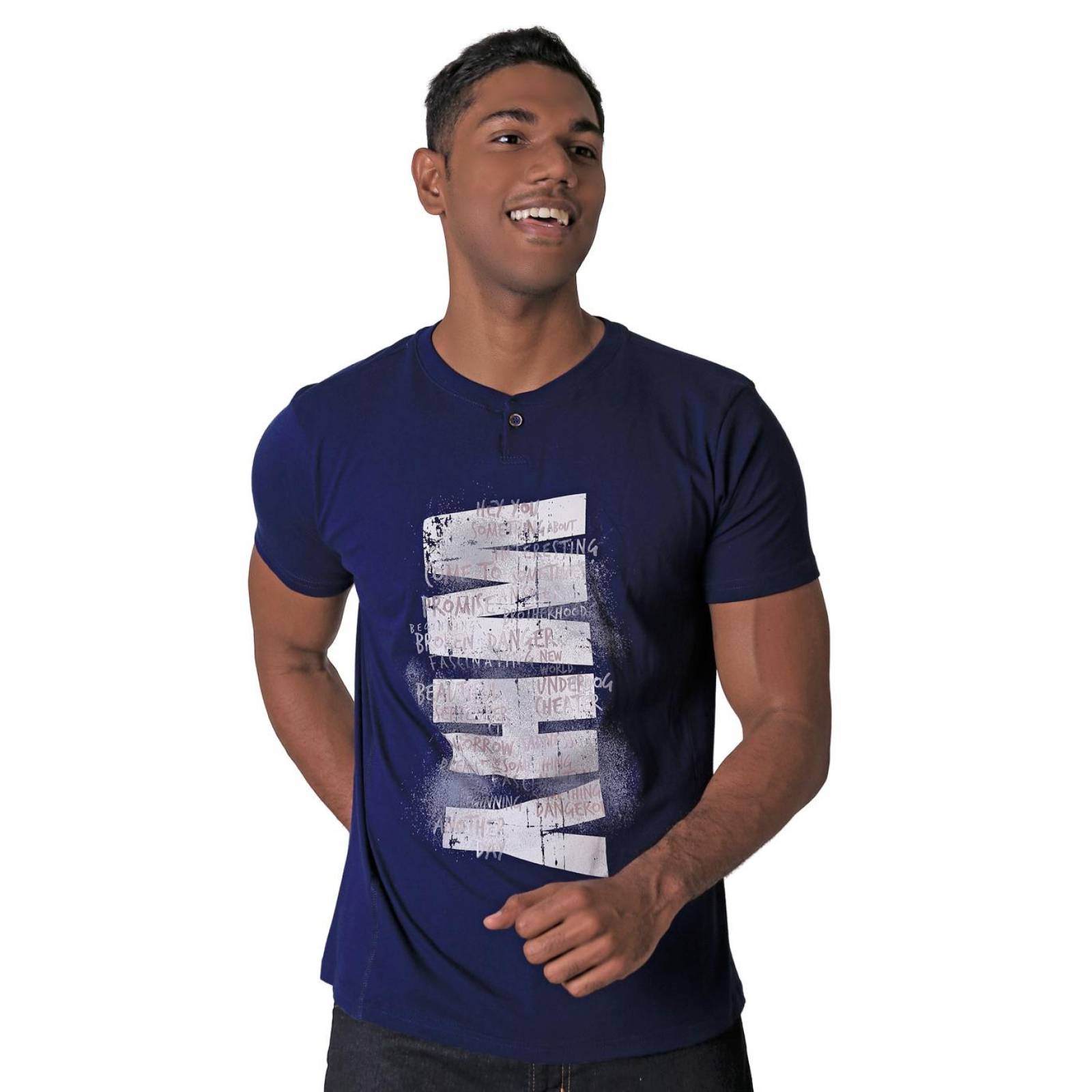 Playera Moda Hombre Azul Silver Plate 60204211 