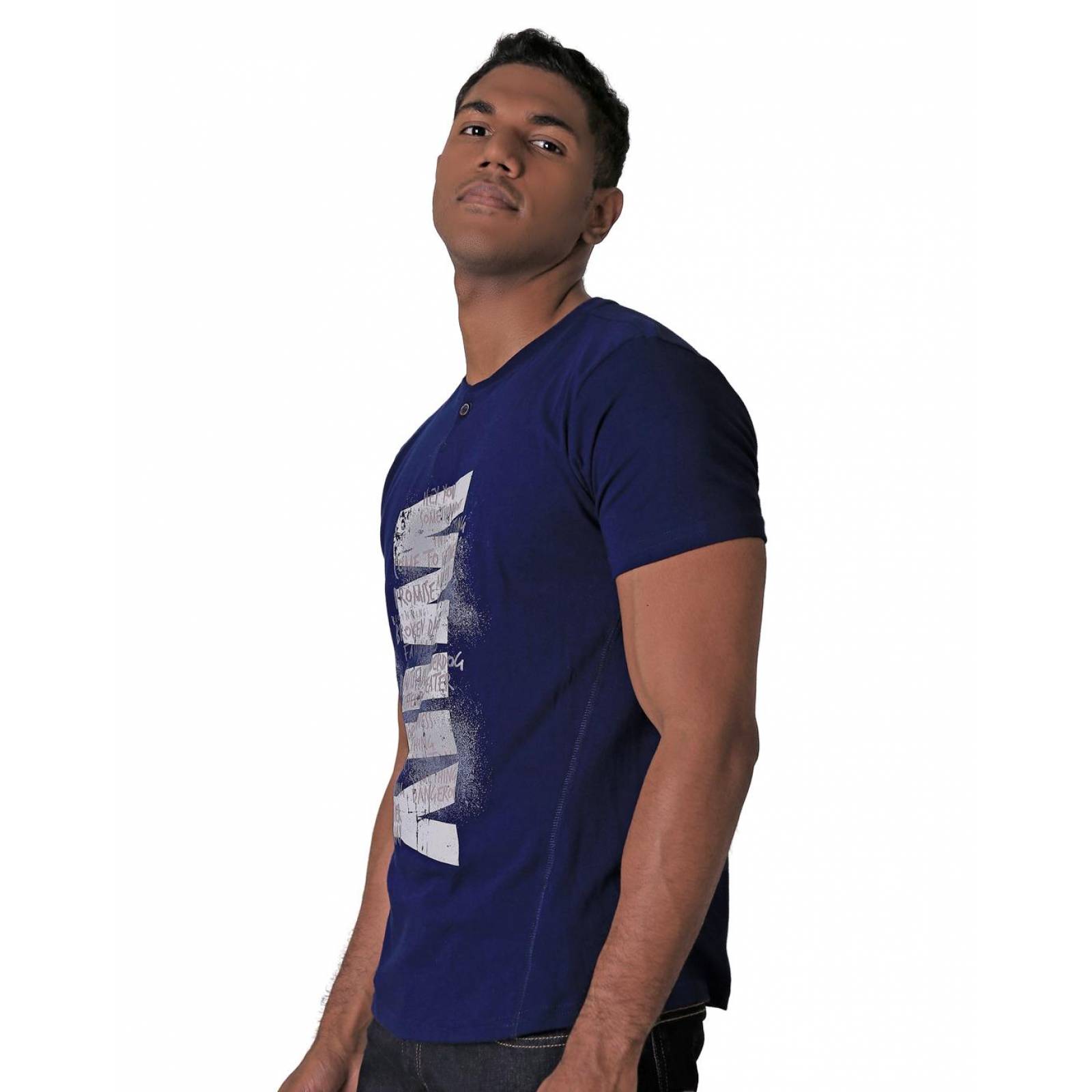 Playera Moda Hombre Azul Silver Plate 60204211 