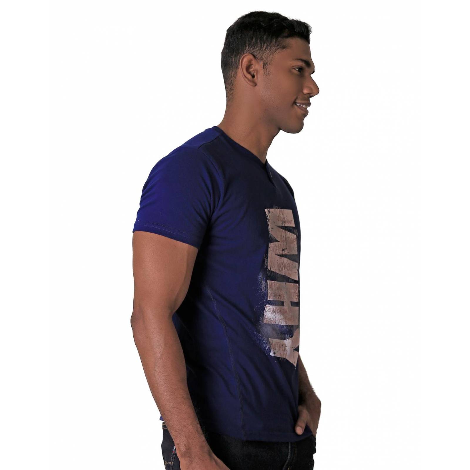 Playera Moda Hombre Azul Silver Plate 60204211 